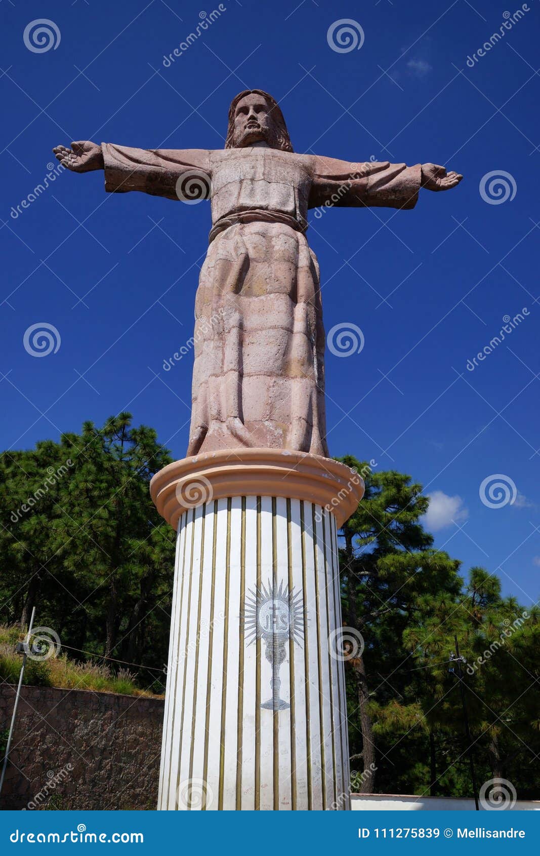 christ statue in taxco de alarcon, mexico