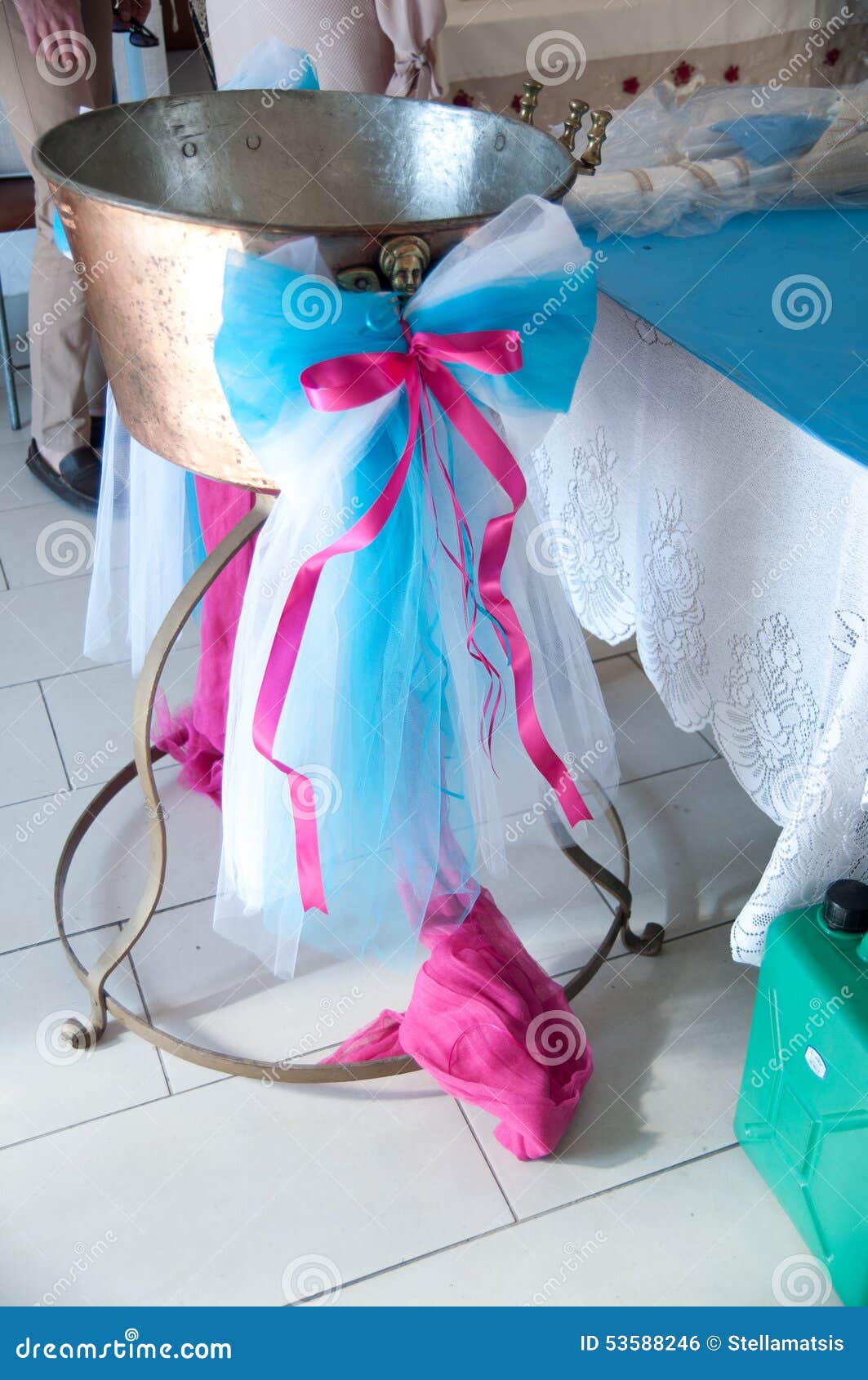 Christening bowl stock photo. Image of bowl, girl, decoration 53588246