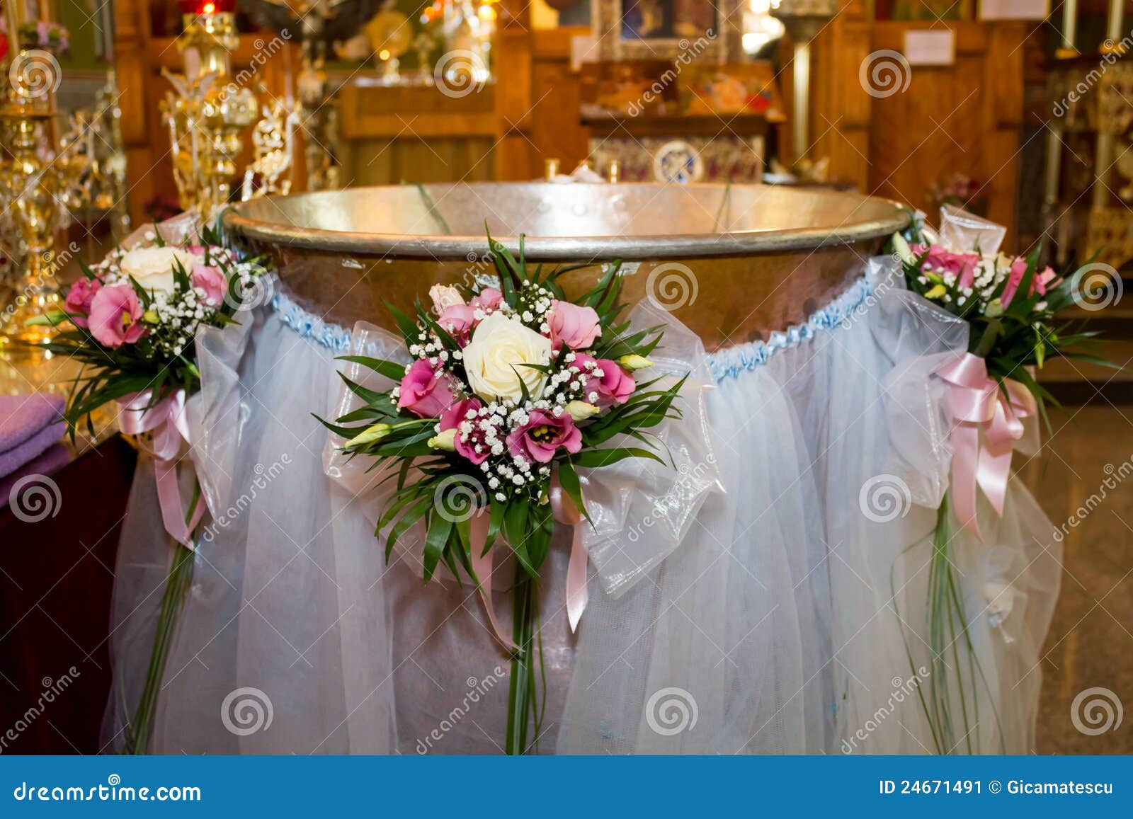Christening font stock image. Image of church, liquid 24671491