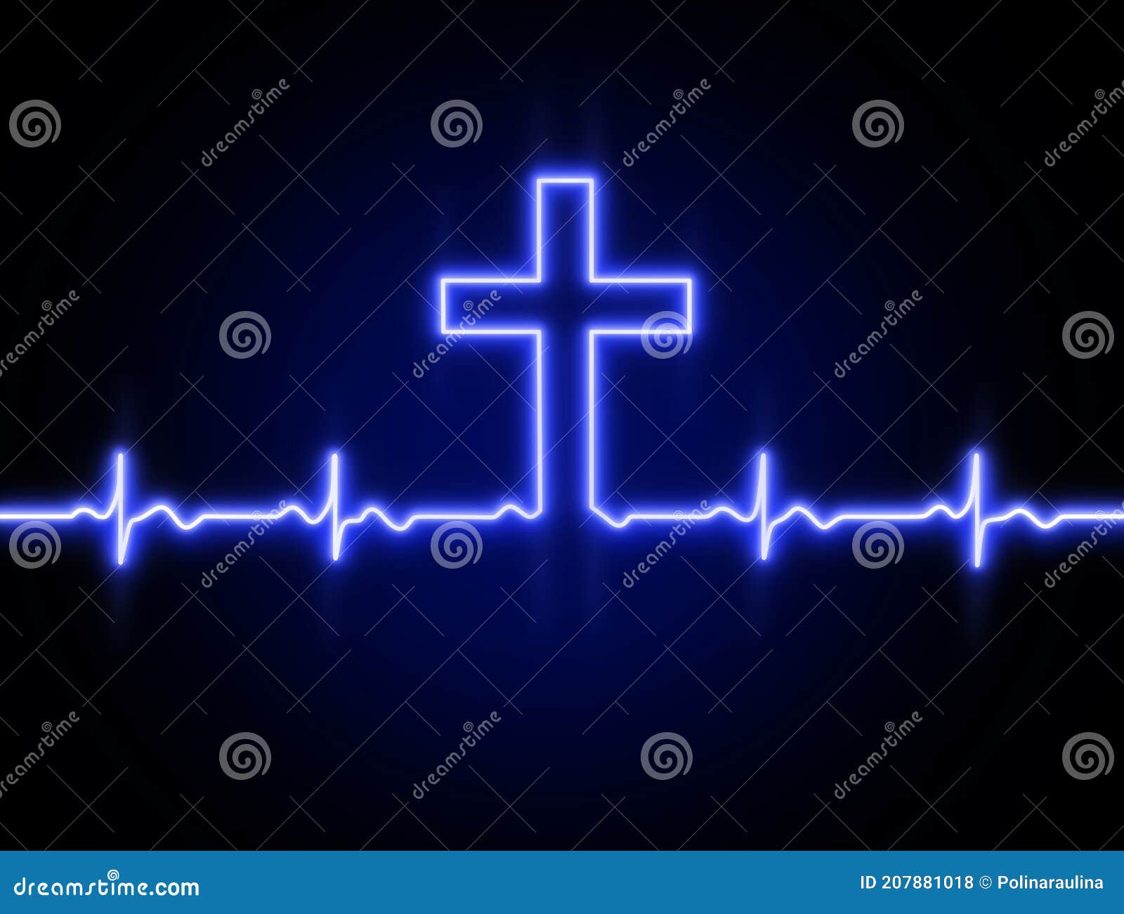 Christian Background with Cross Stock Illustration - Illustration of glow,  banner: 207881018