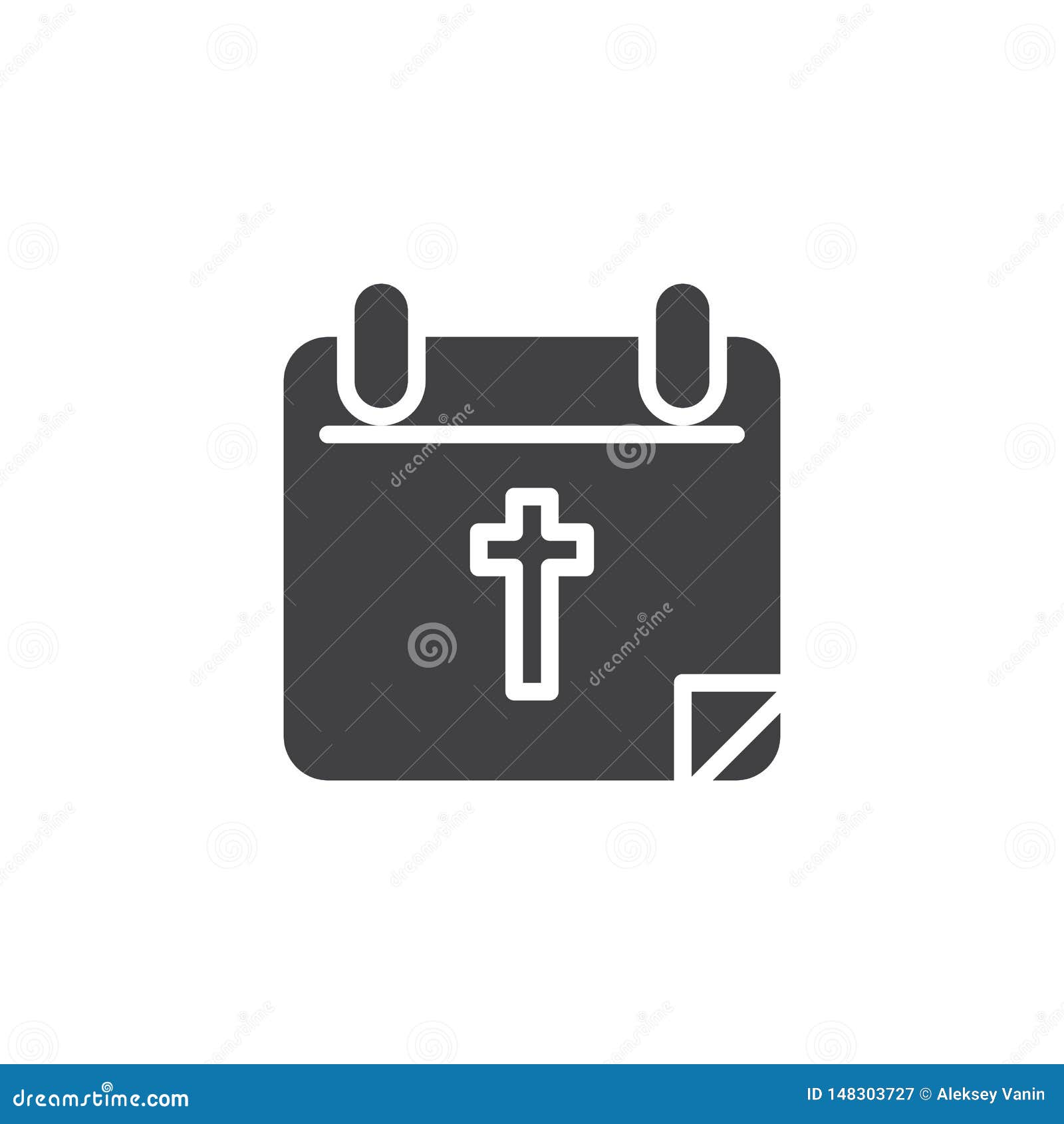 Christian Calendar Vector Icon Stock Vector Illustration of year