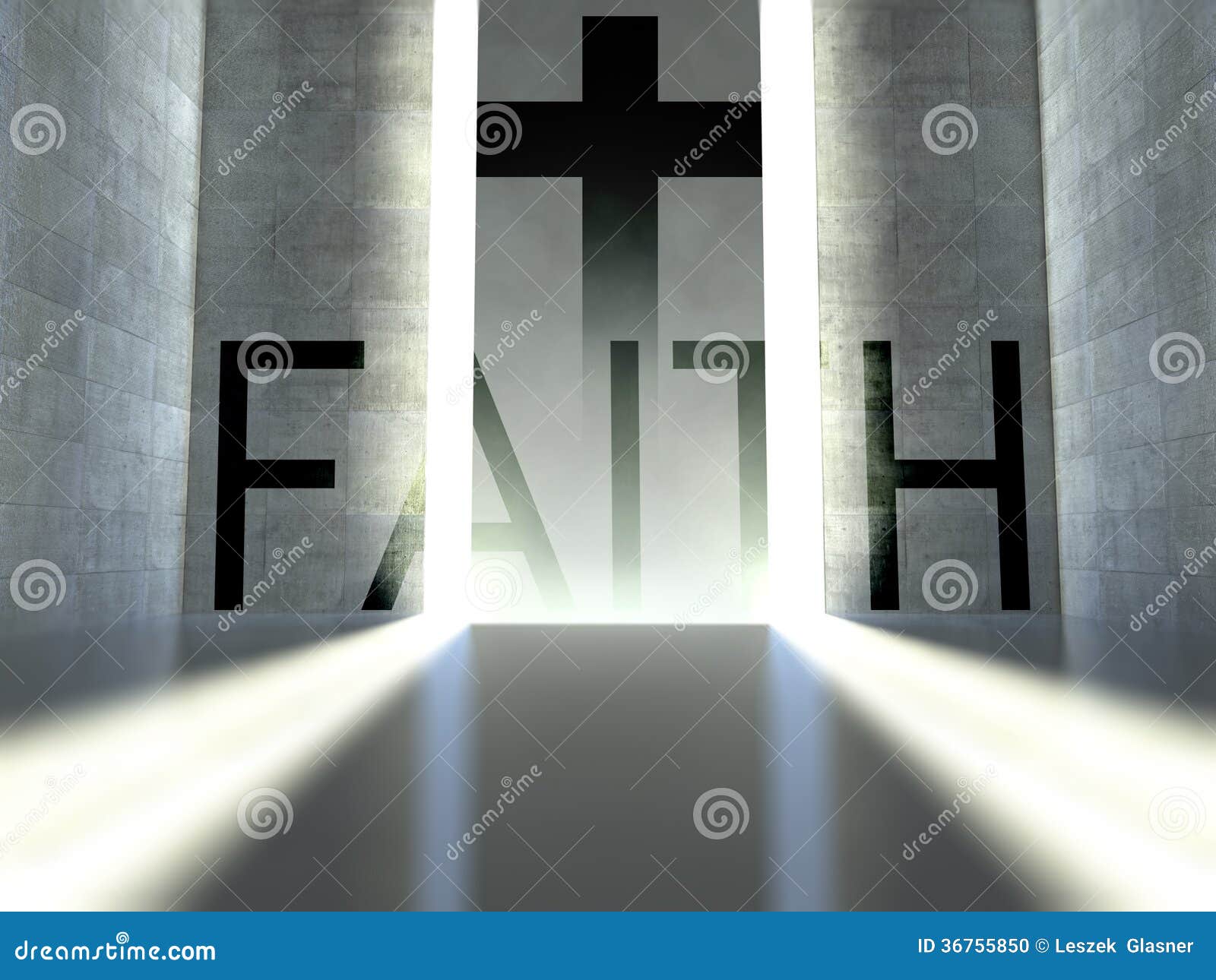 christian cross on wall, concept of faith
