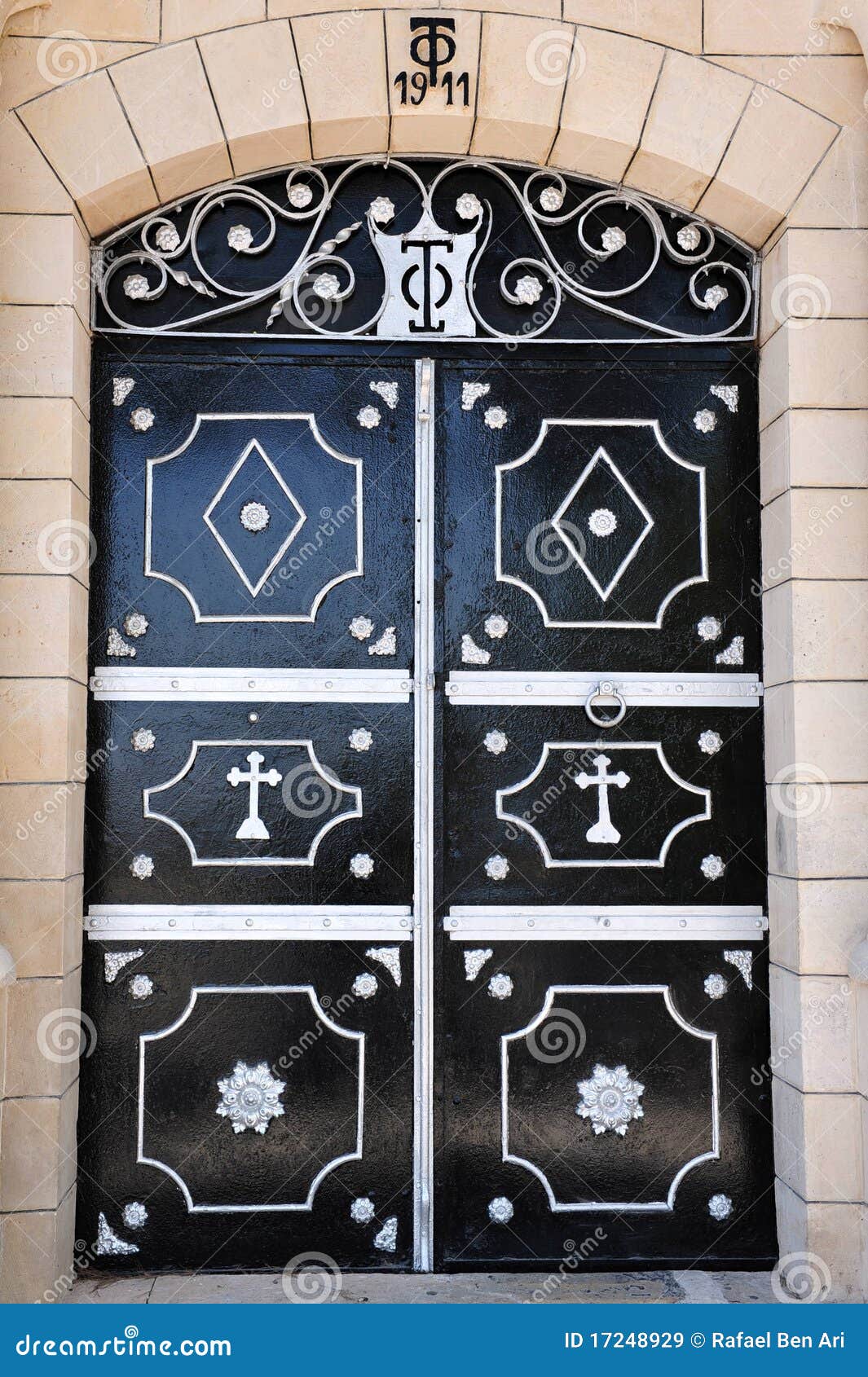 Christian Door Cross stock image. Image of crucifixion 17248929