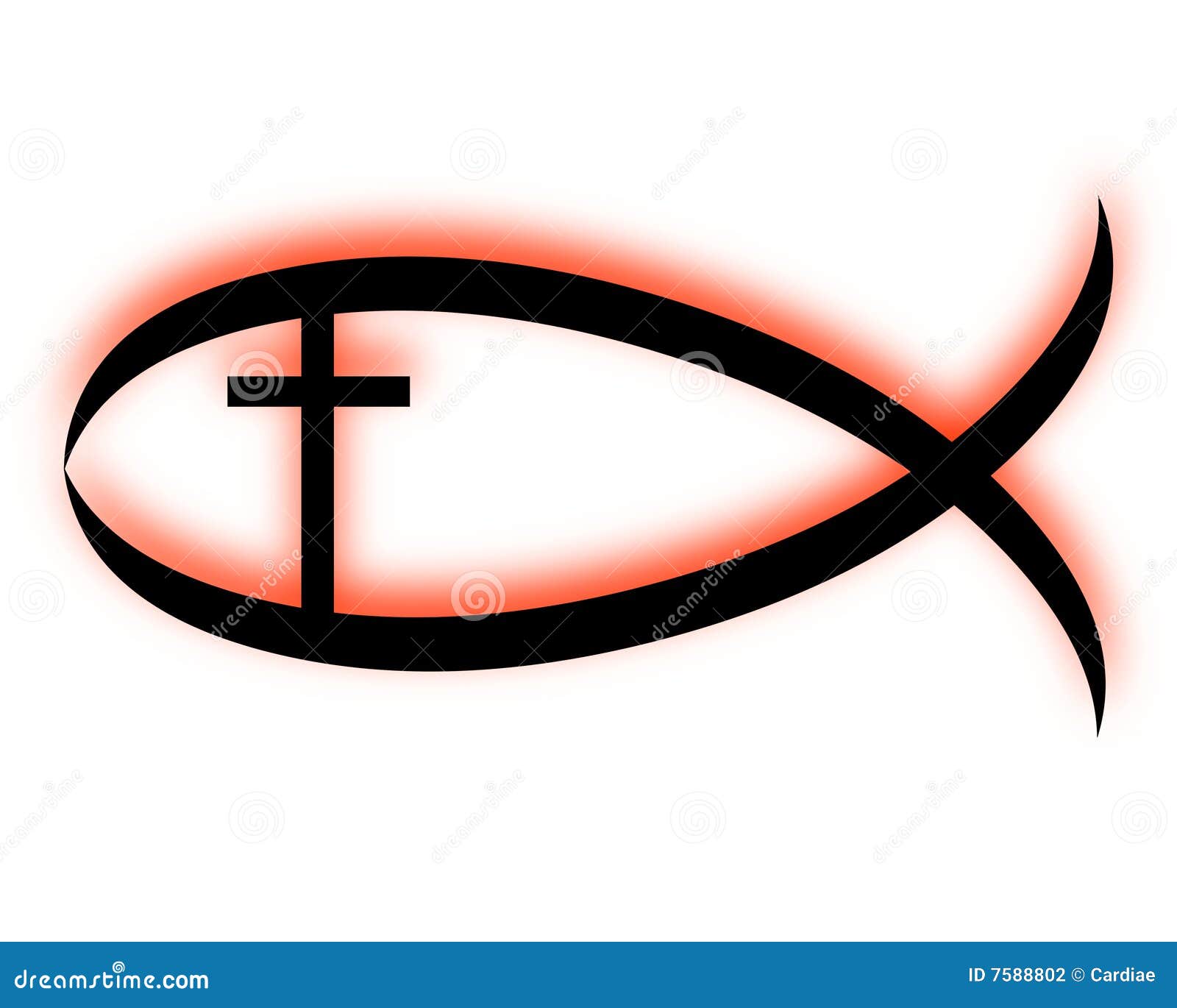 Christian fish stock illustration. Illustration of church 7588802