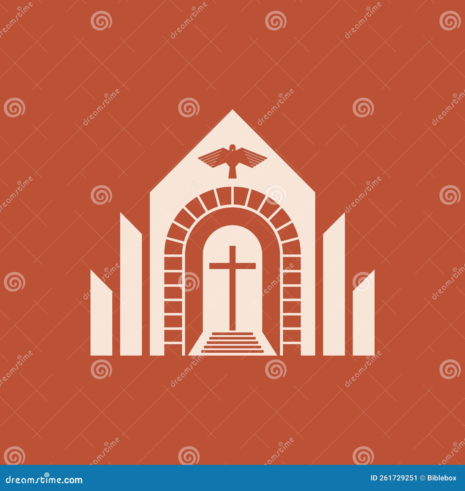 Christian Illustration. Christian Church Design Stock Vector