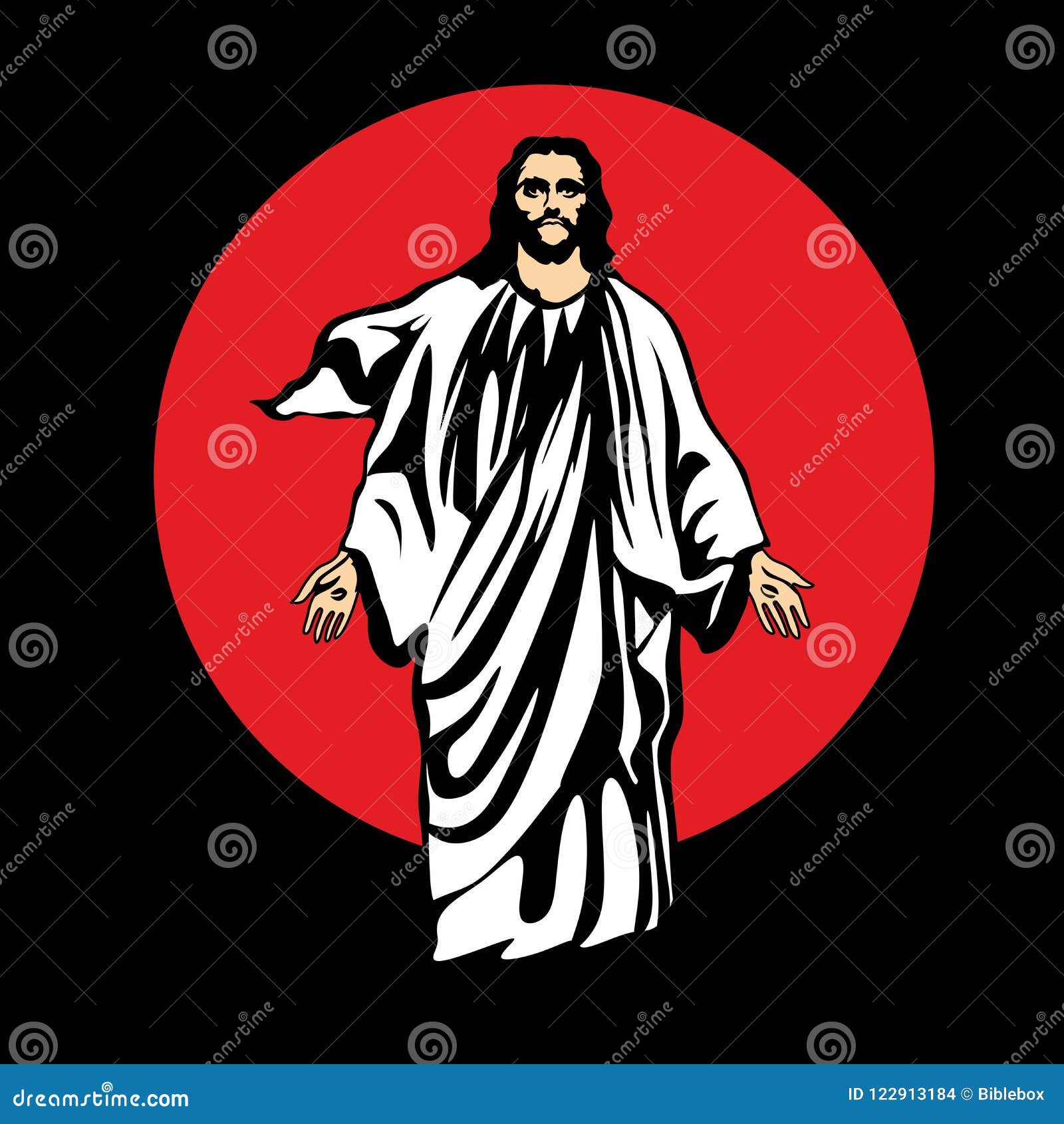 Christian Illustration. the Risen Lord Jesus Christ Stock Vector ...