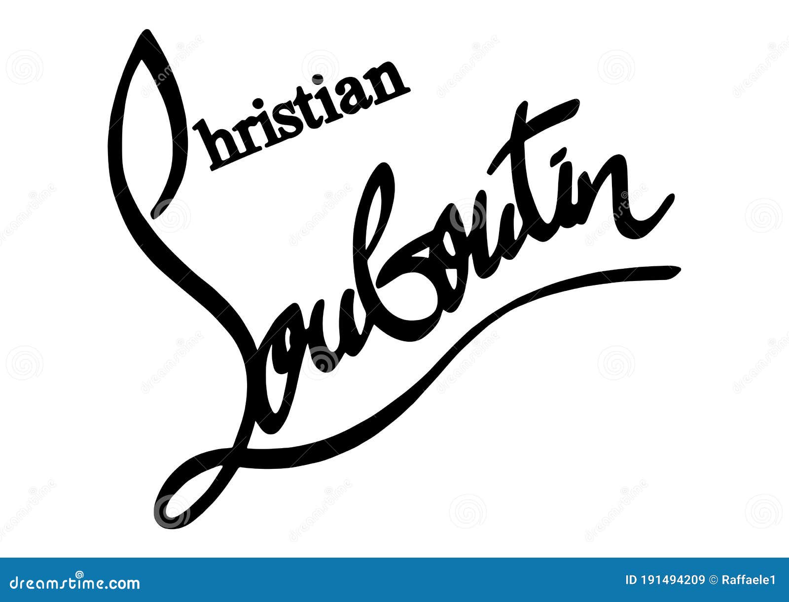 Christian Louboutin Logo stock illustration. Illustration of