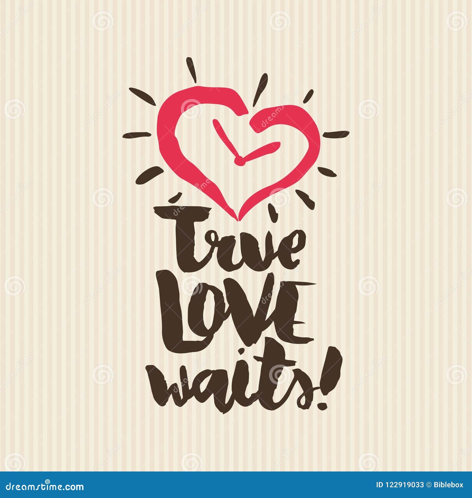 Christian Print. True Love Waits Stock Vector - Illustration of