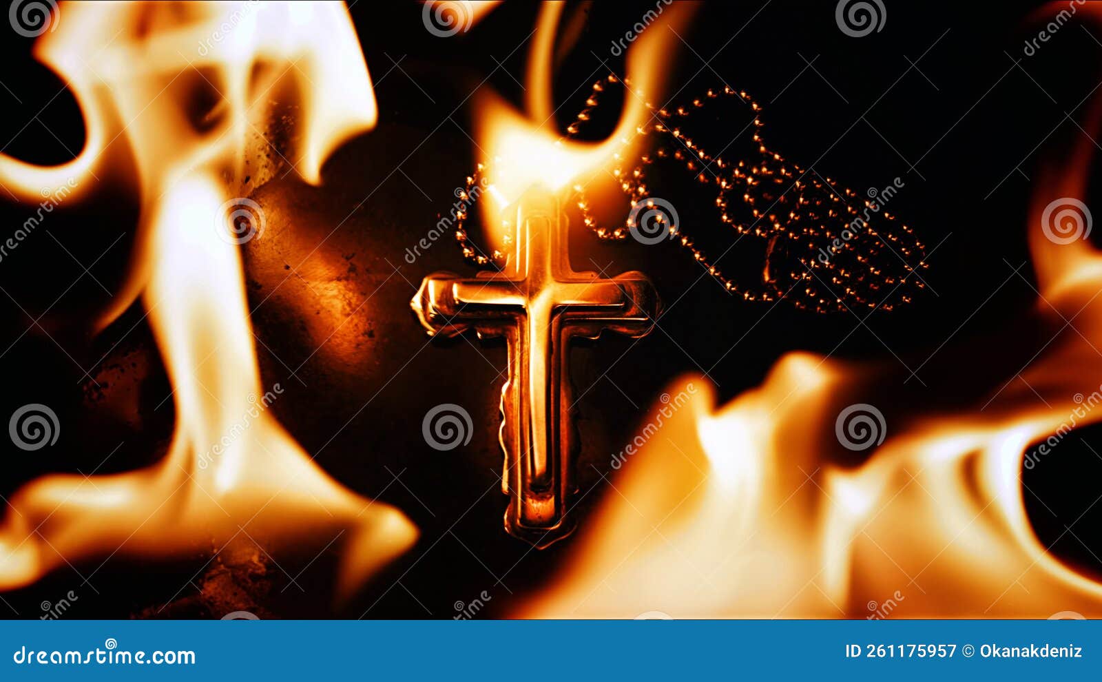 Christian Symbol Cross on Fire Stock Image - Image of belief, abstract ...