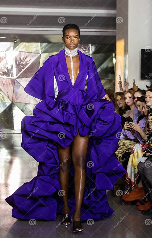 Christian Siriano FW19 Runway Show As Part of NYFW Editorial Stock