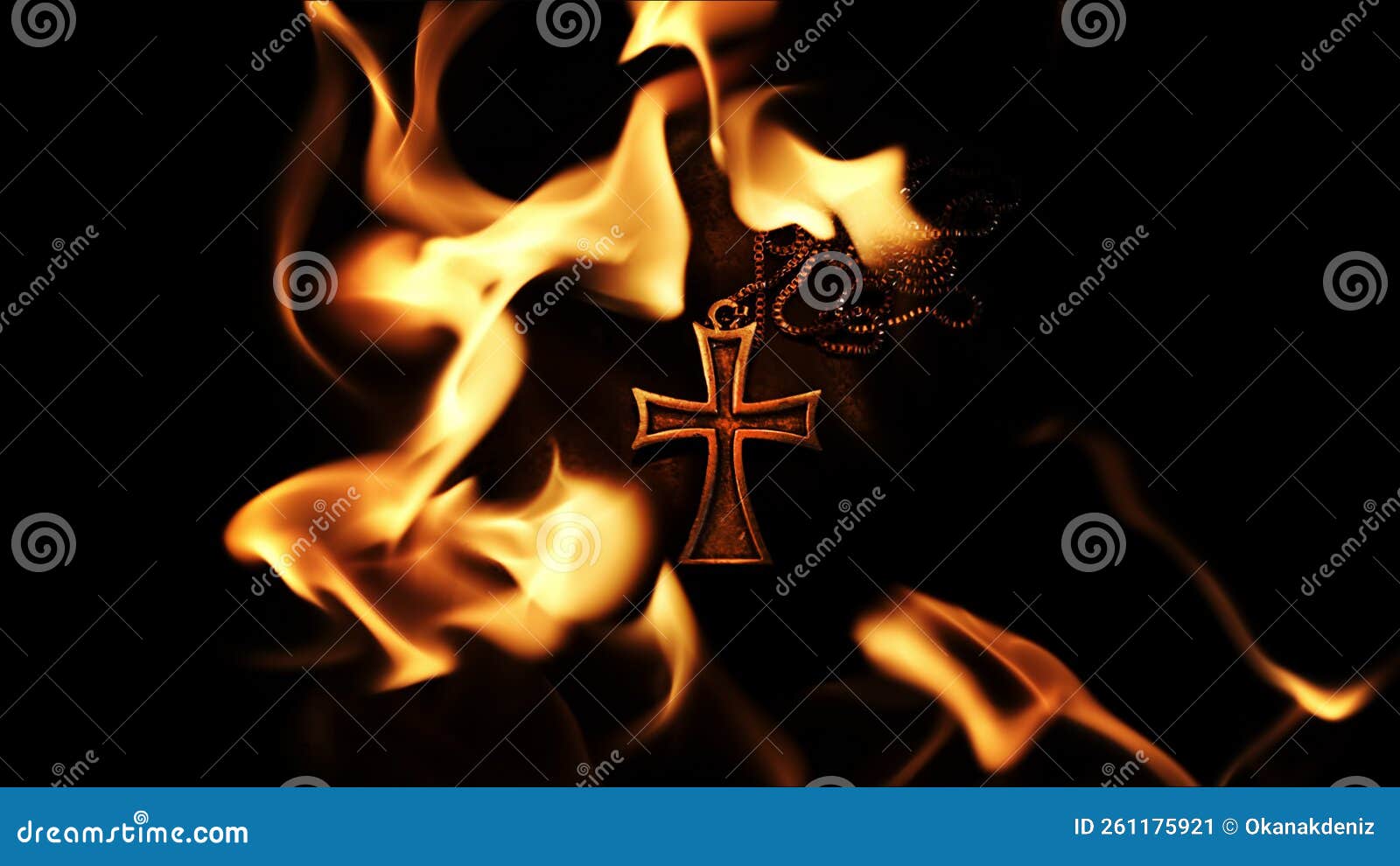 Christian Symbol Cross on Fire Stock Image - Image of burn, bright ...