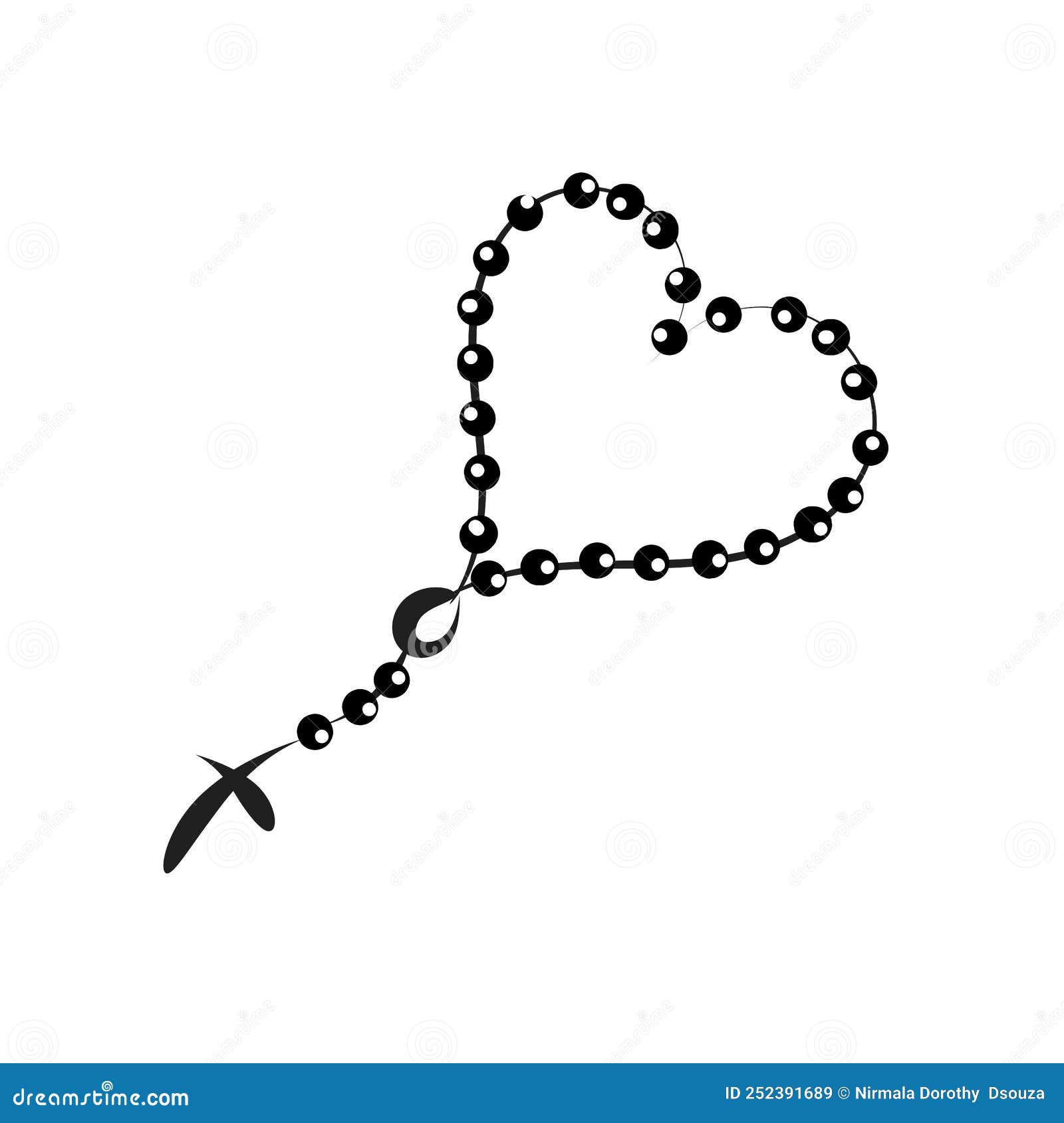 Christian Tattoo Design with a Rosary Stock Vector Illustration of Christian Tattoo Design with a Rosary Stock Vector Illustration of