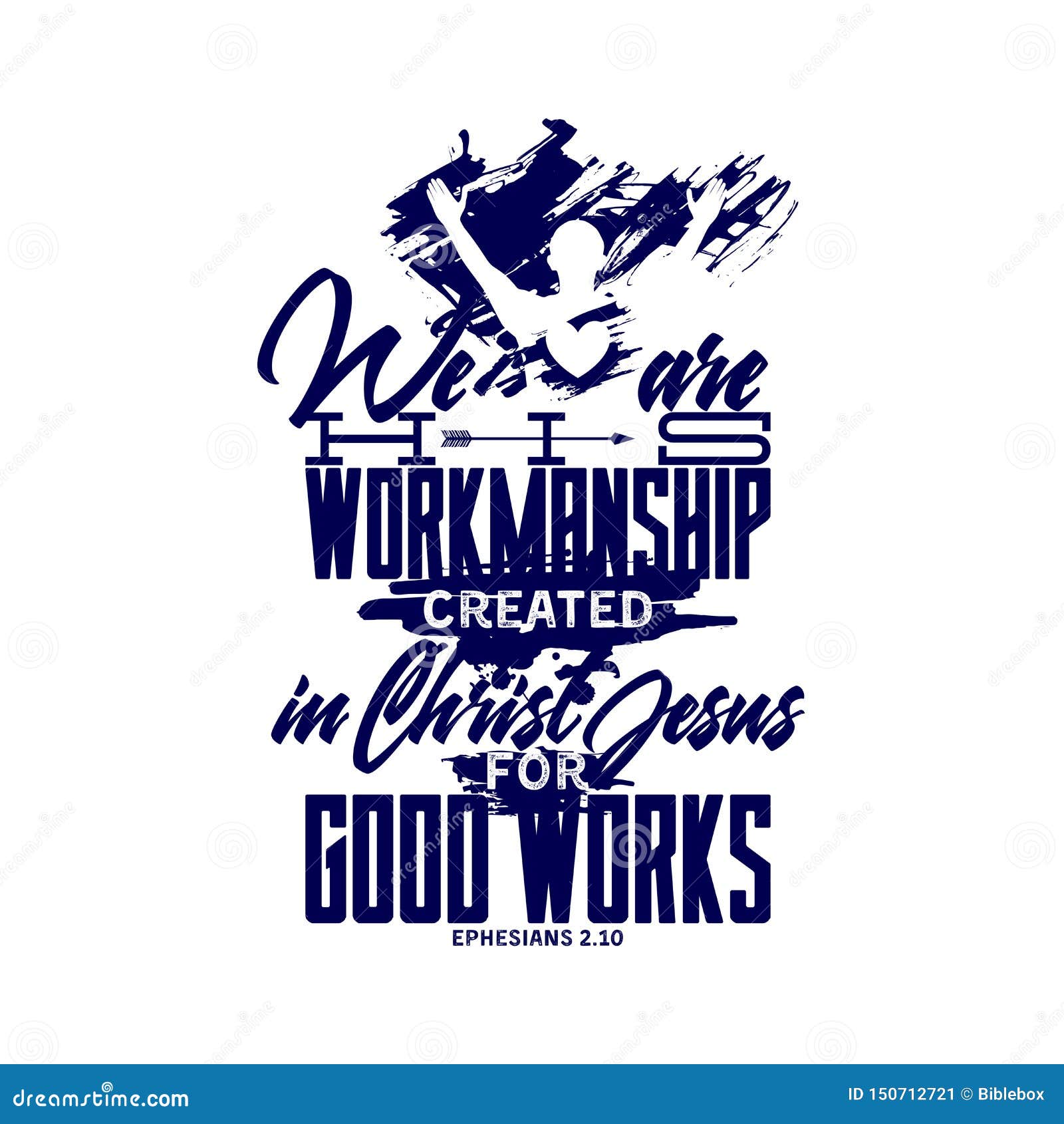 christian typography and lettering. biblical . we are workmanship created in christ jesus