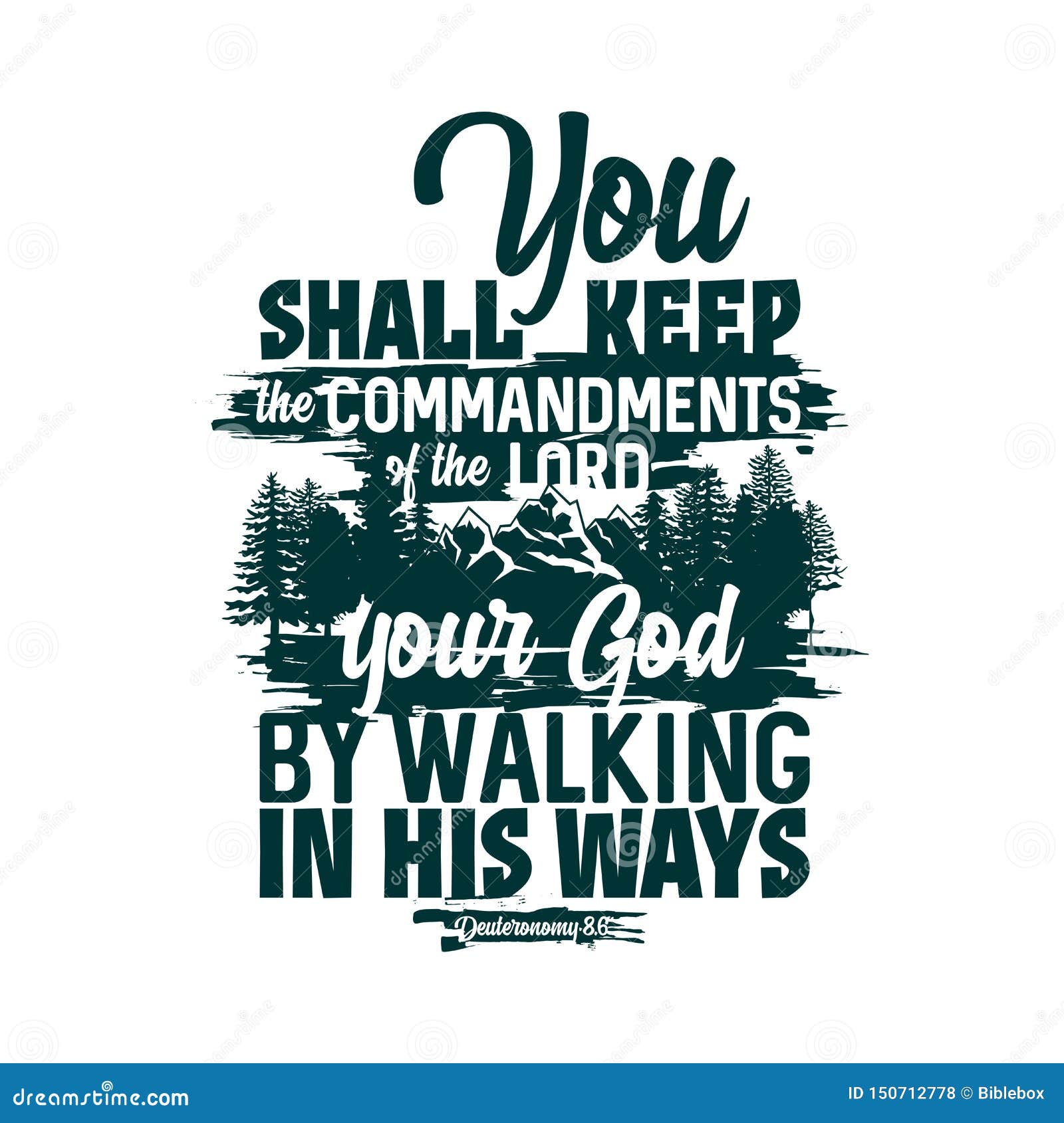 christian typography and lettering. biblical . you shall keep the commandments of the lord