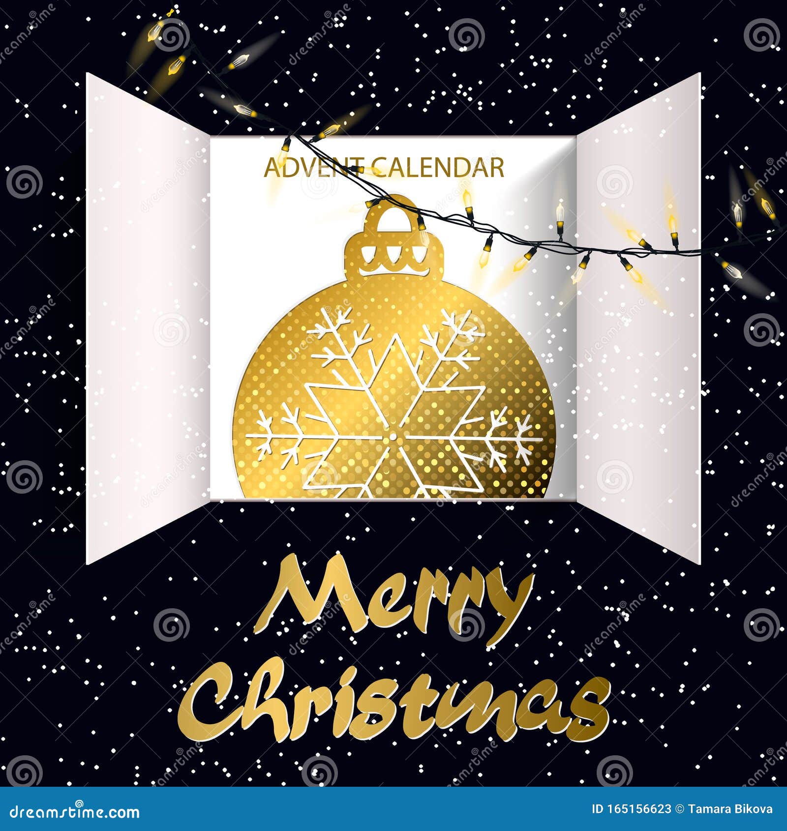 Advent Calendar Doors Opening Stock Illustration Illustration of