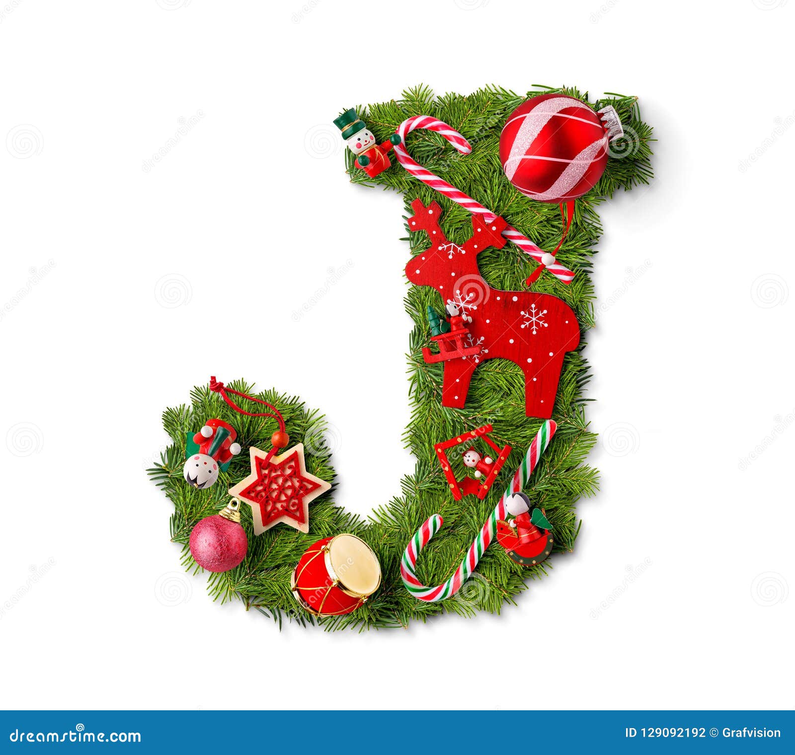 Christmas Alphabet Letter J Stock Photo Image of alphabet, ornament