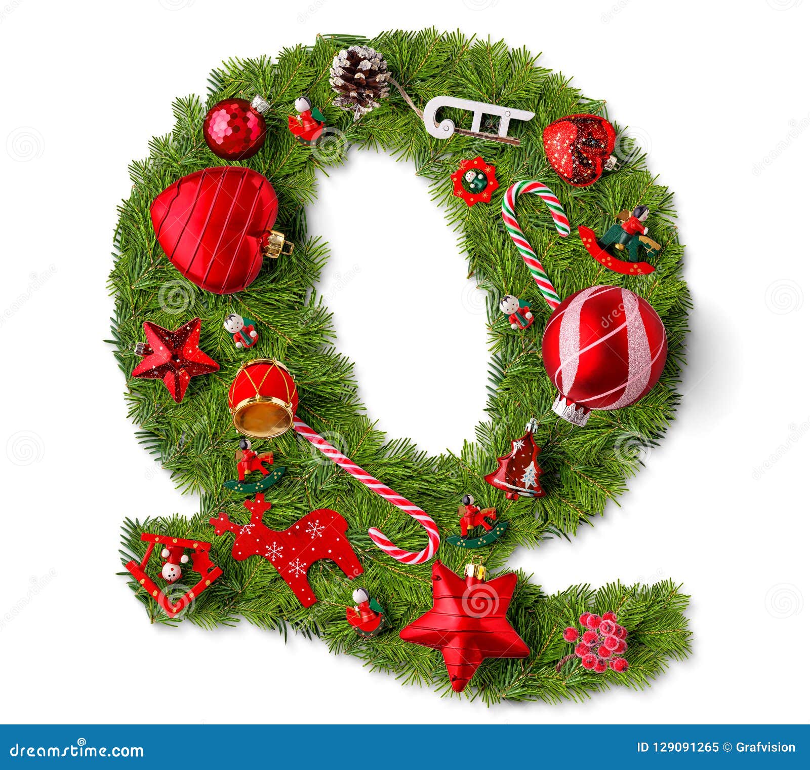 Christmas Alphabet Letter Q Stock Image Image of concept, holiday
