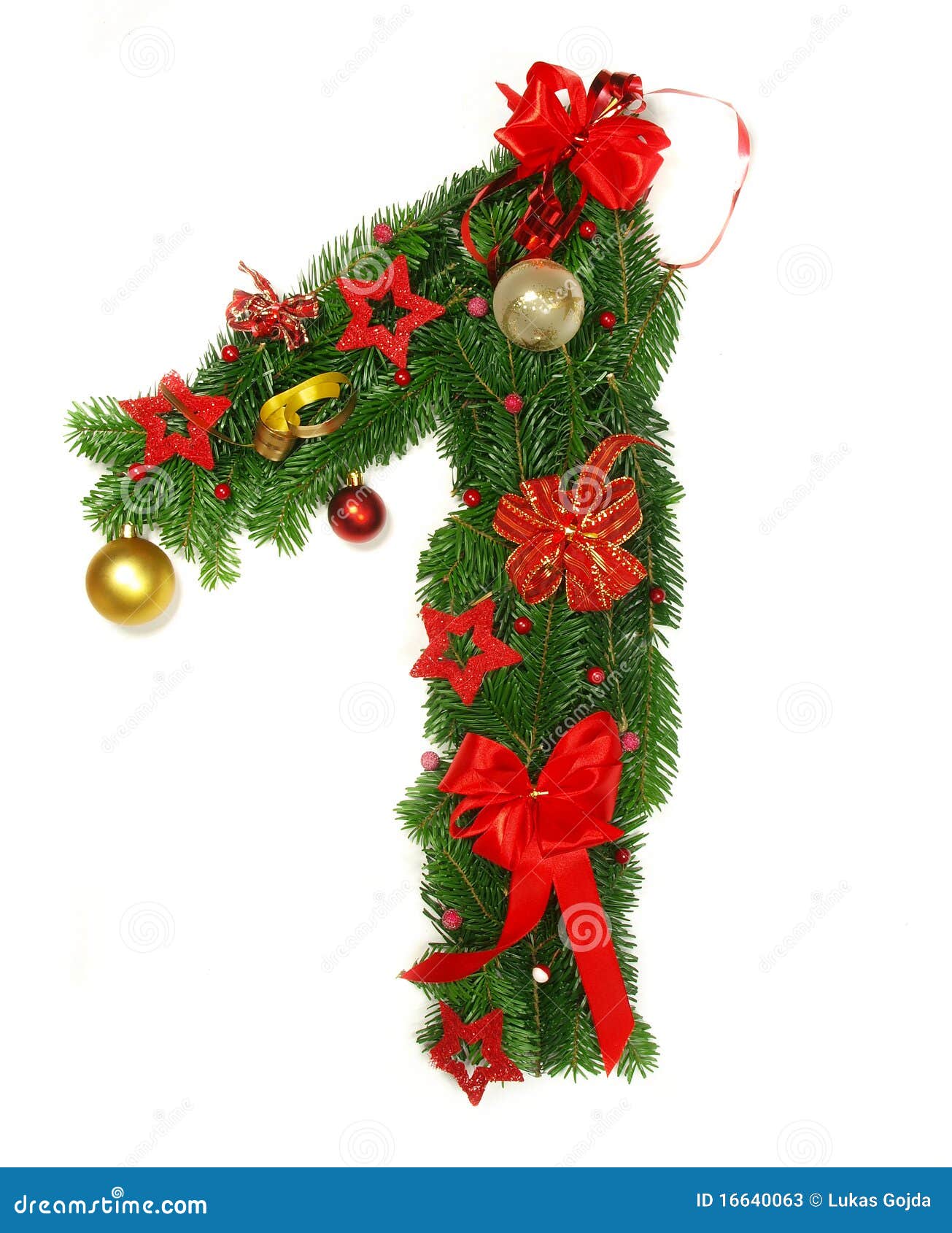 Christmas Alphabet Number 1 Stock Photos Image 16640063