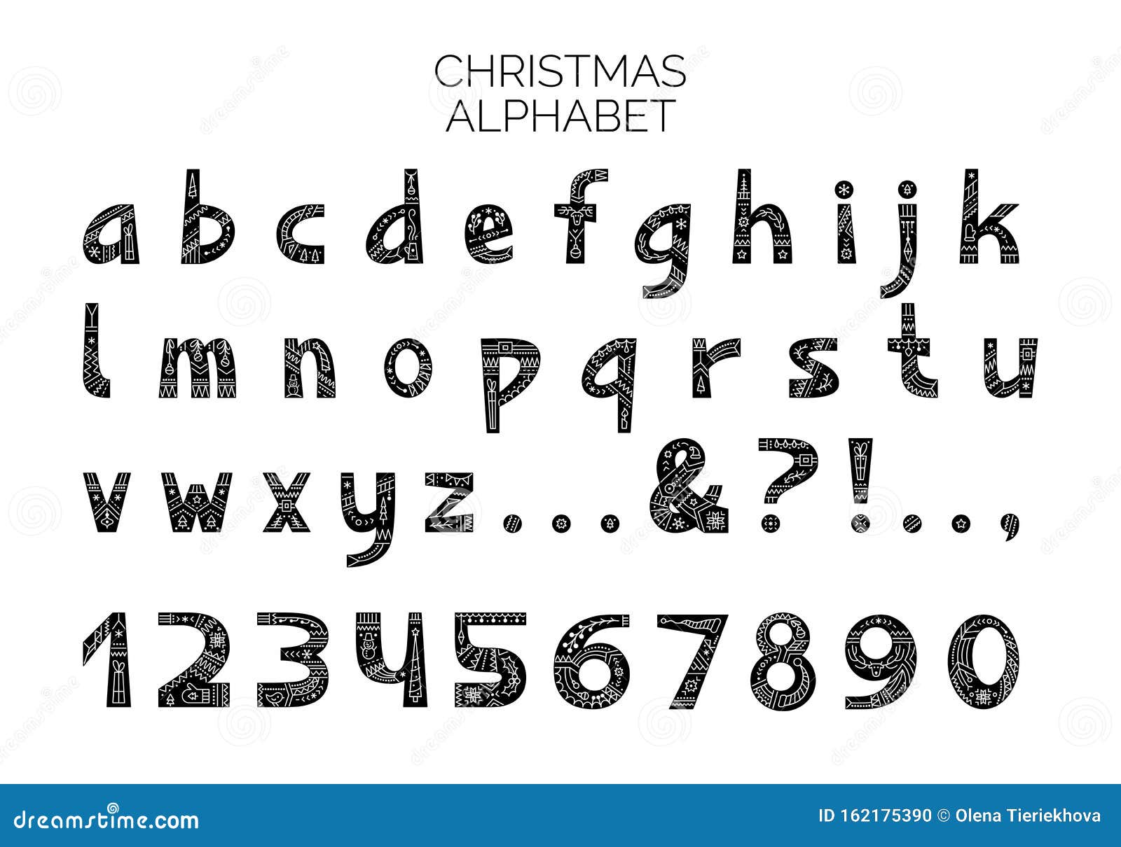 Download Christmas Alphabet Vector Bold Typeset Stock Vector ...