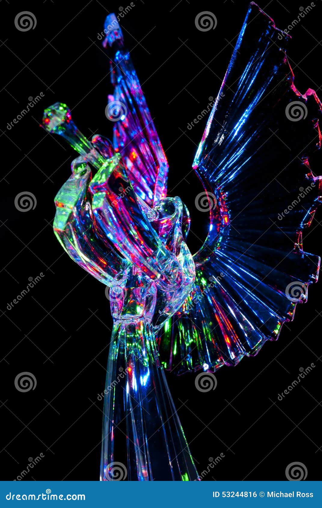 Christmas Angel Blowing a Trumpet Stock Photo Image of lights, black