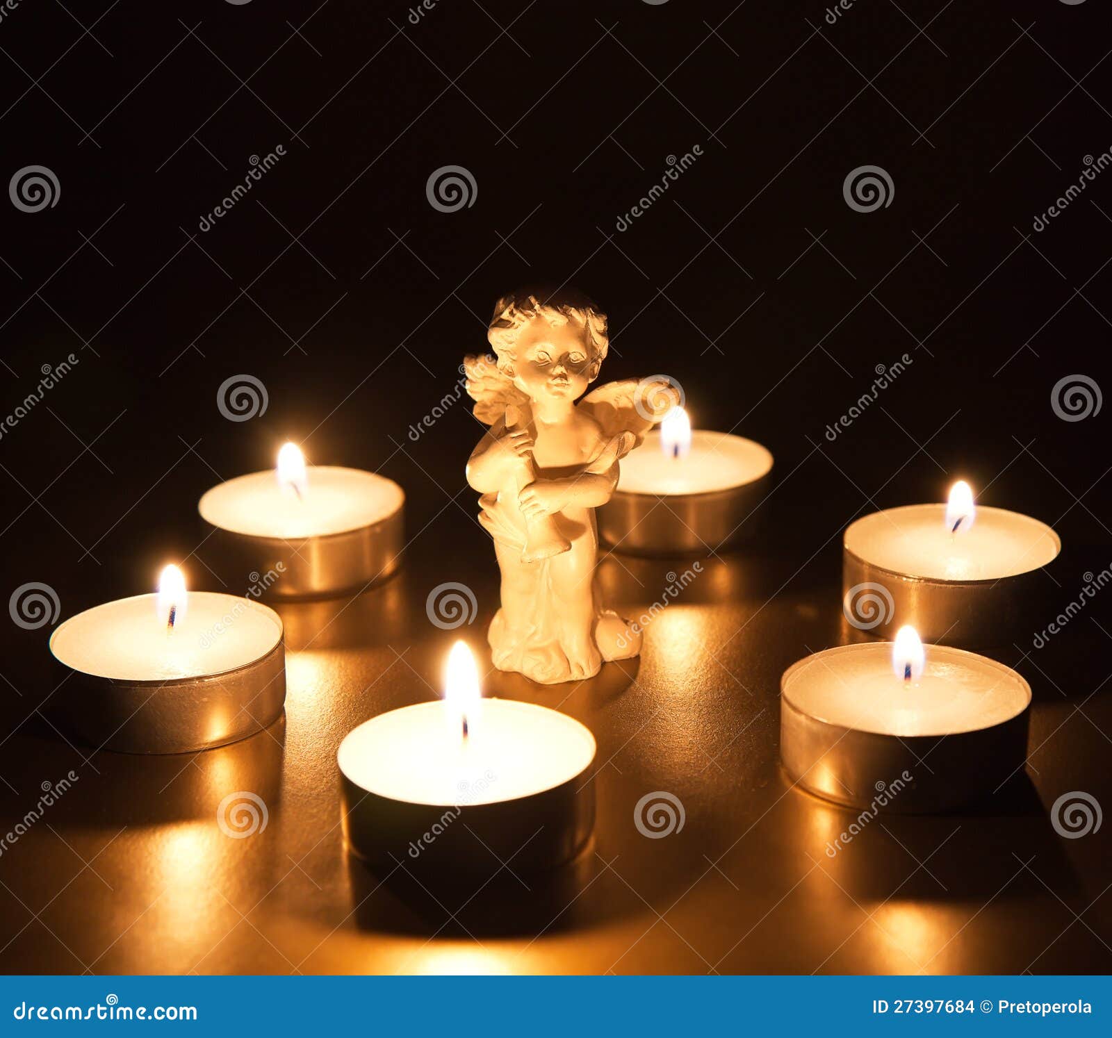 Christmas Angel With Candles Stock Photo Image of flame, candle 27397684