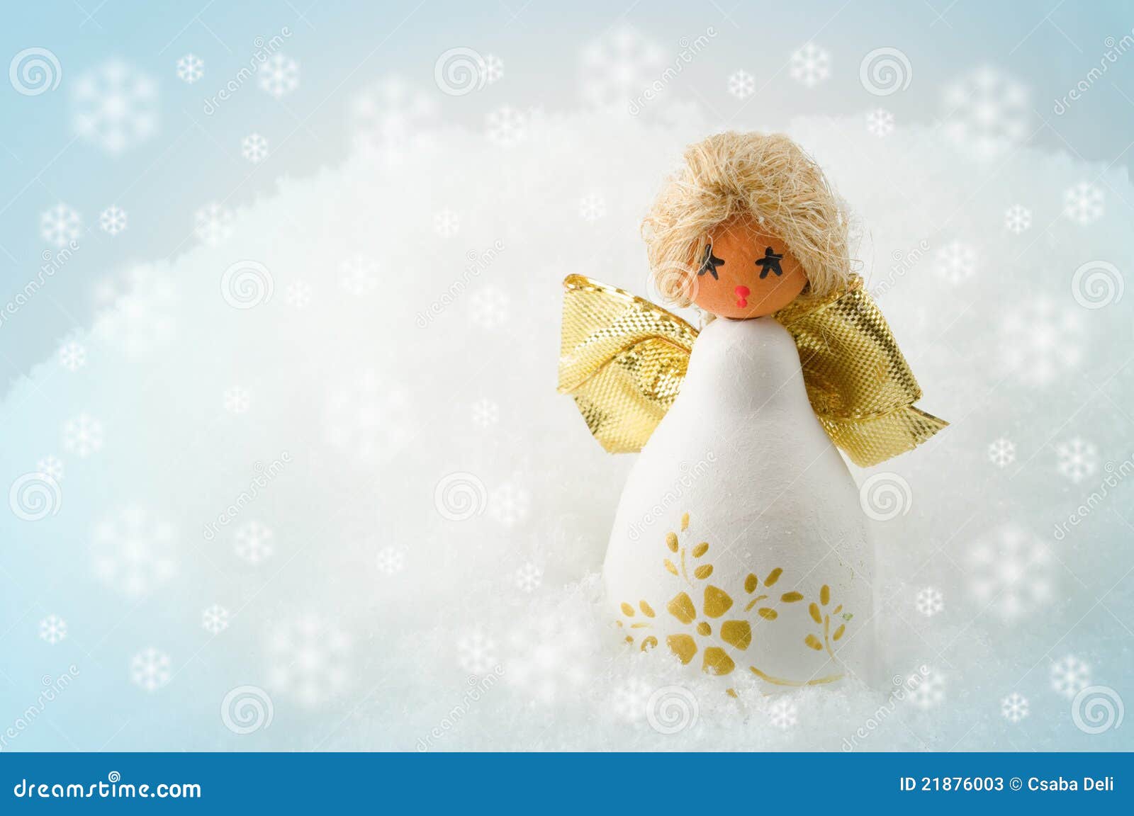 Christmas Angel in the Snow Stock Image Image of cherub, happiness