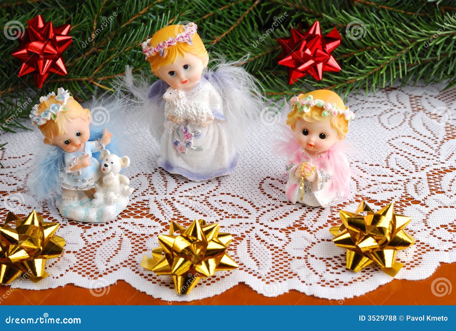 Christmas angels stock photo. Image of green, effect, gift 3529788