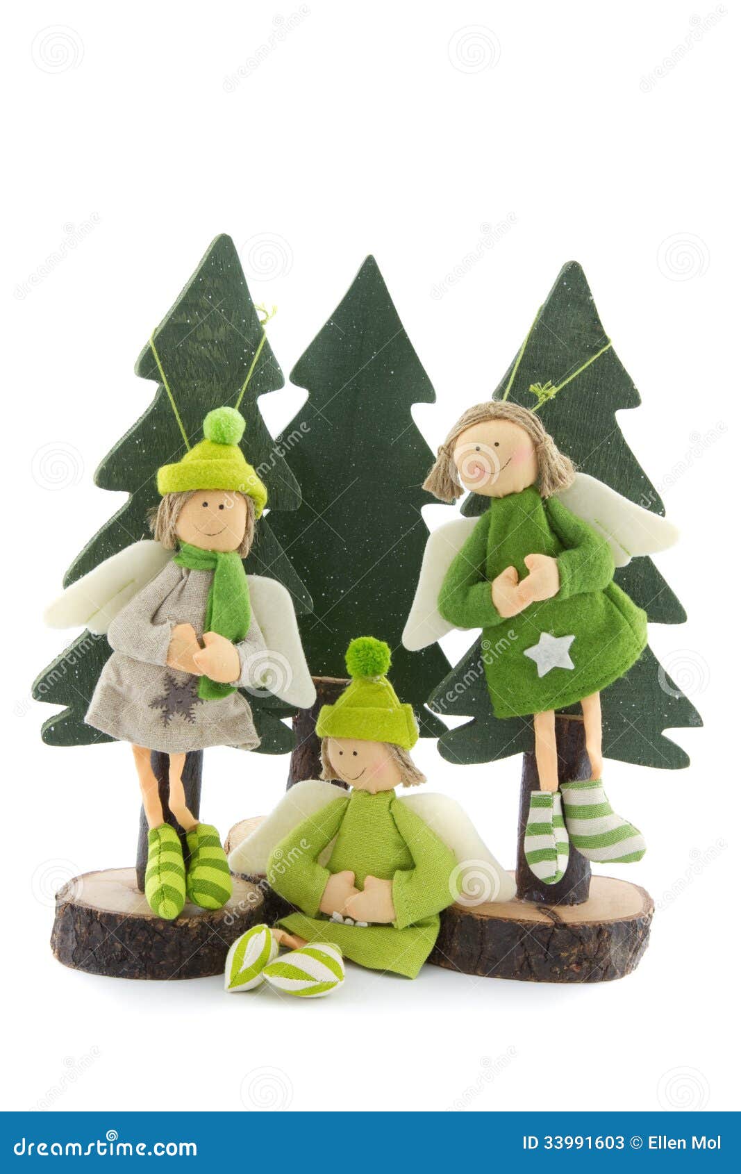 Christmas Angels in Pine Tree Stock Image Image of creative, texture