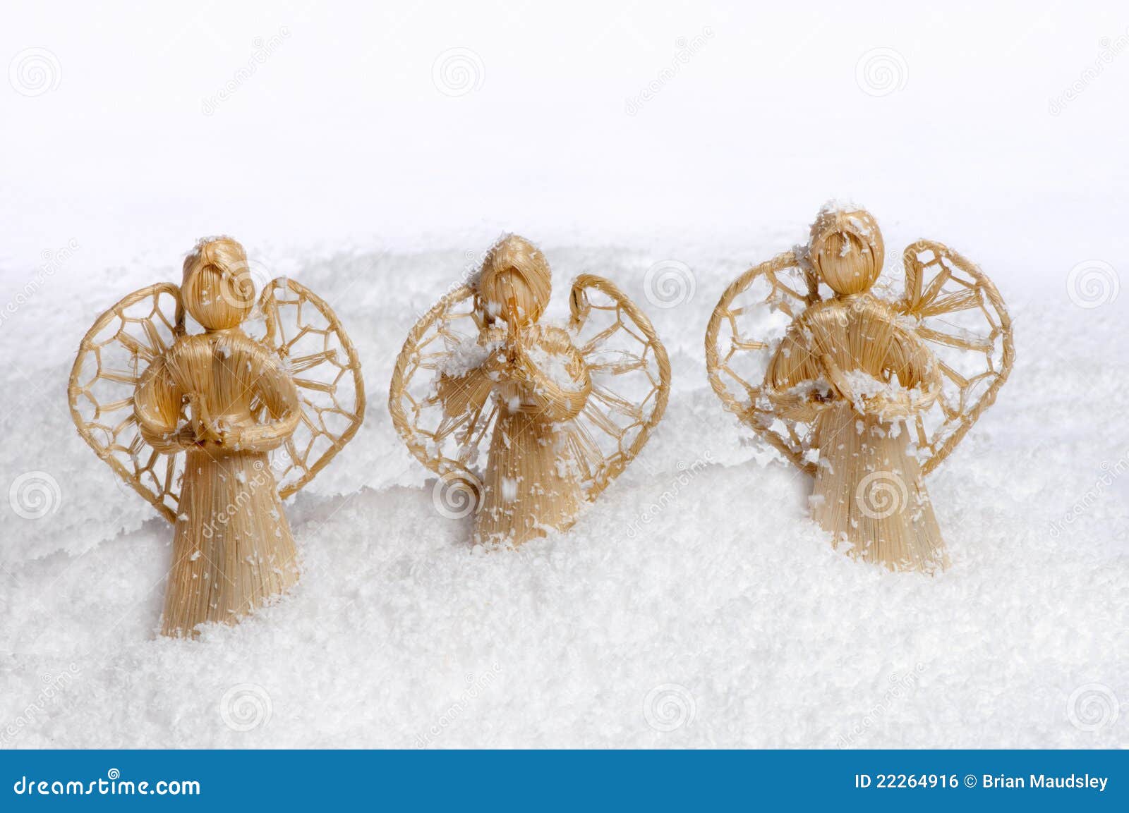 Christmas Angels in the Snow Stock Photo Image of decoration