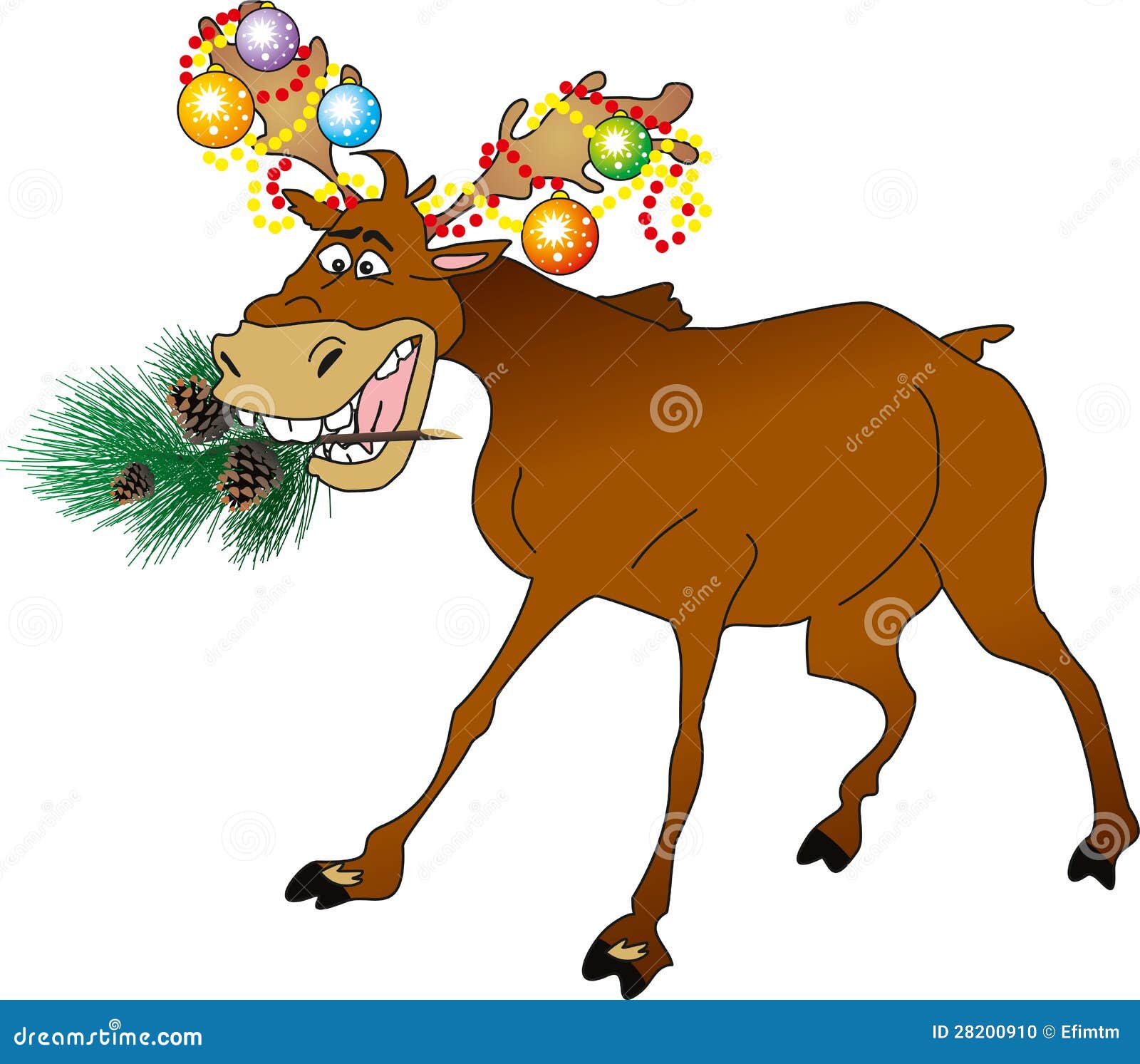 Christmas animal stock illustration. Illustration of deer