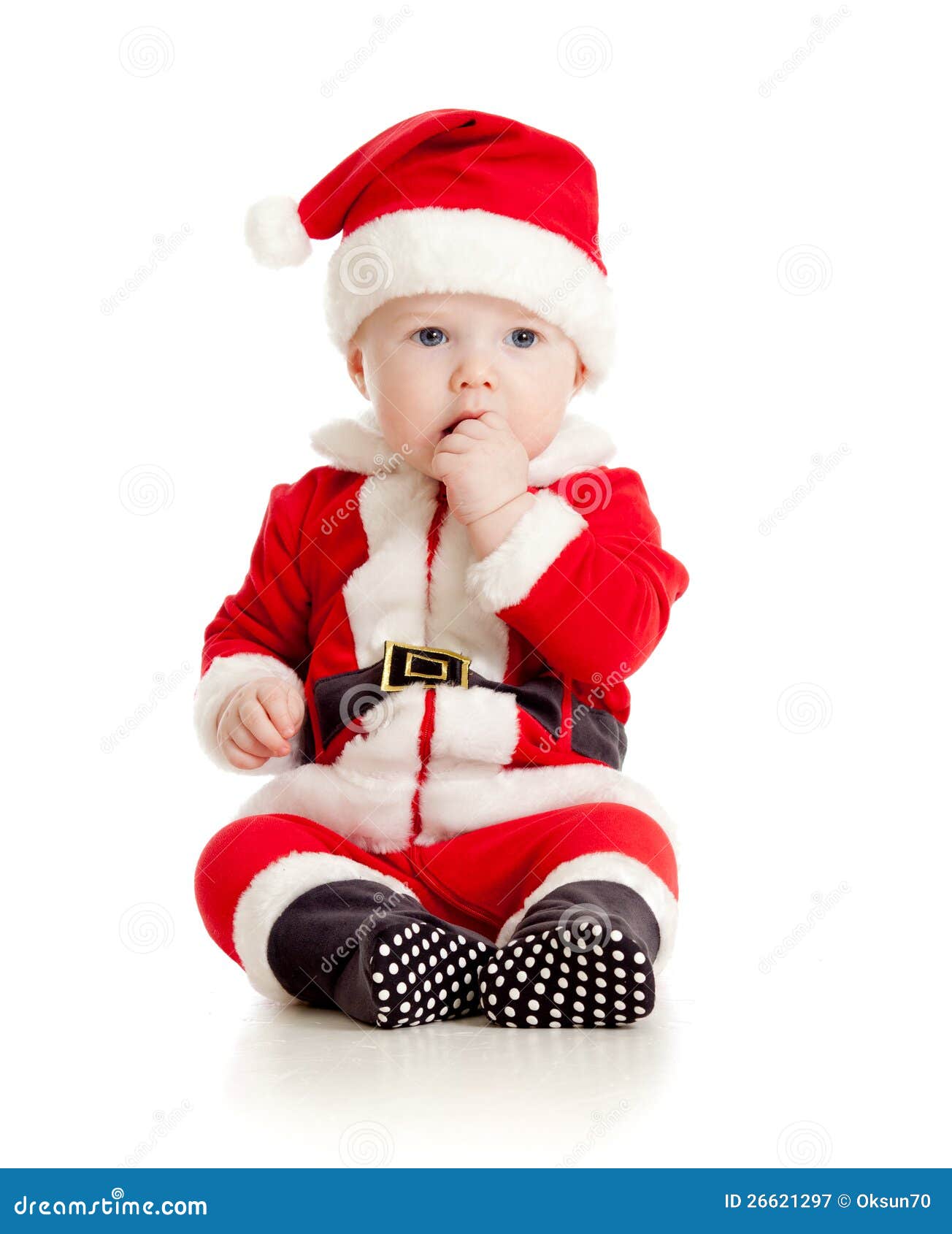 Christmas Baby Boy In Santa Claus Clothes Stock Image  Image: 26621297