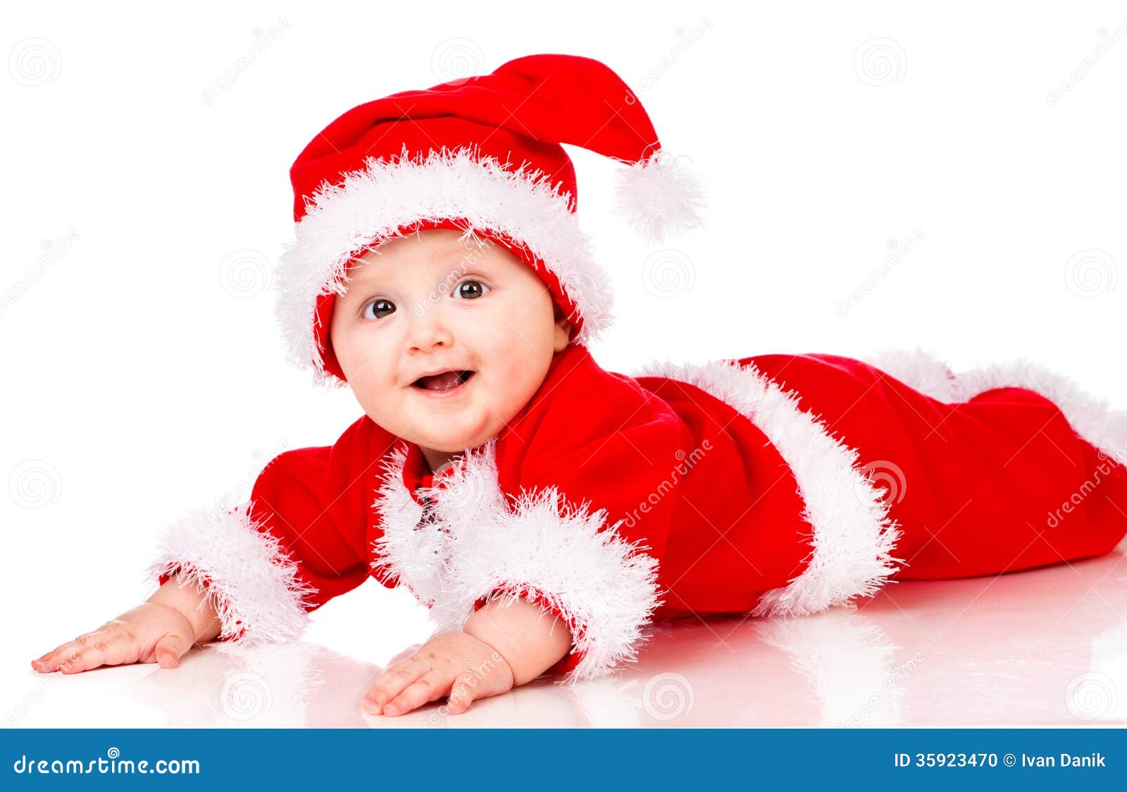 babies in santa dress