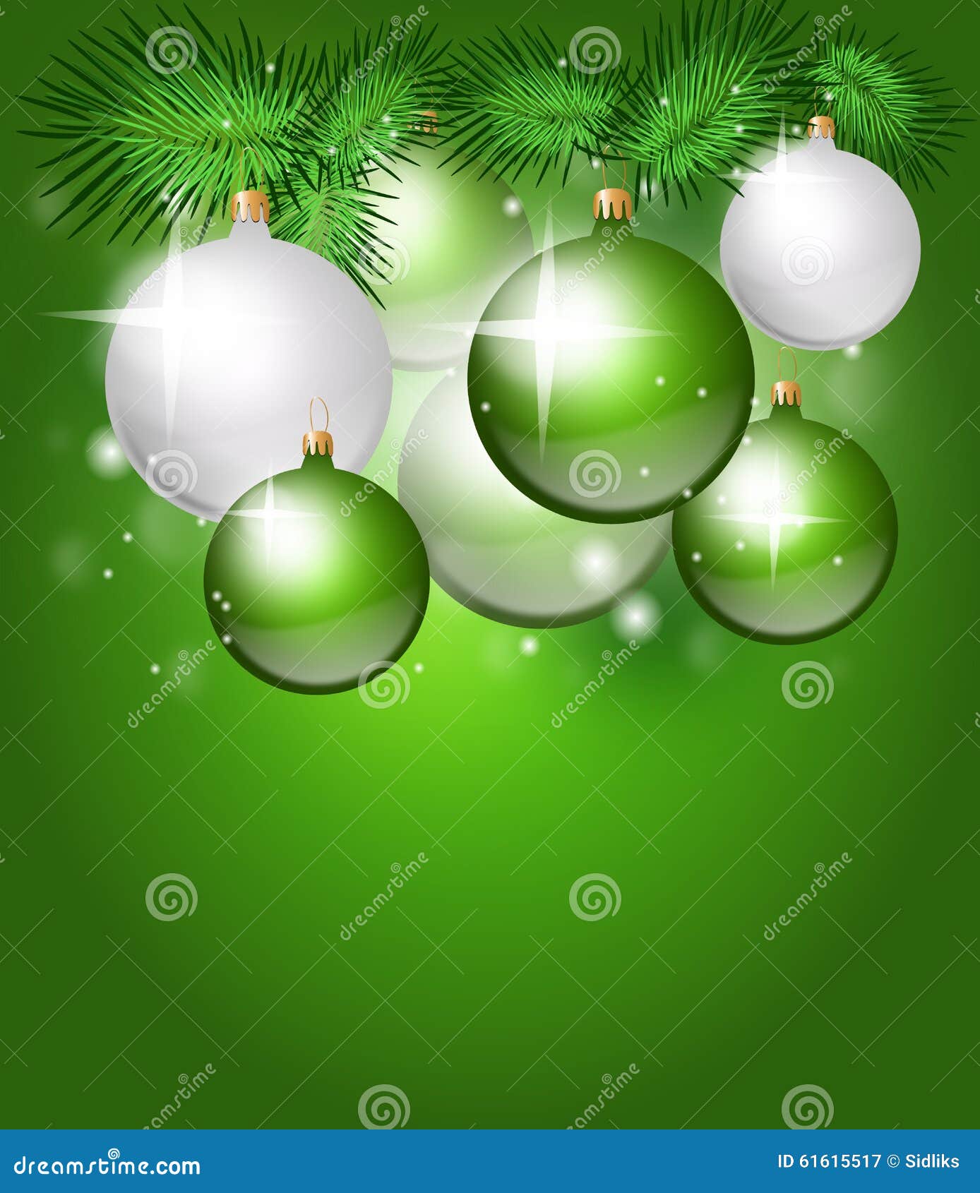 Christmas Background with Christmas Bulbs Stock Illustration ...