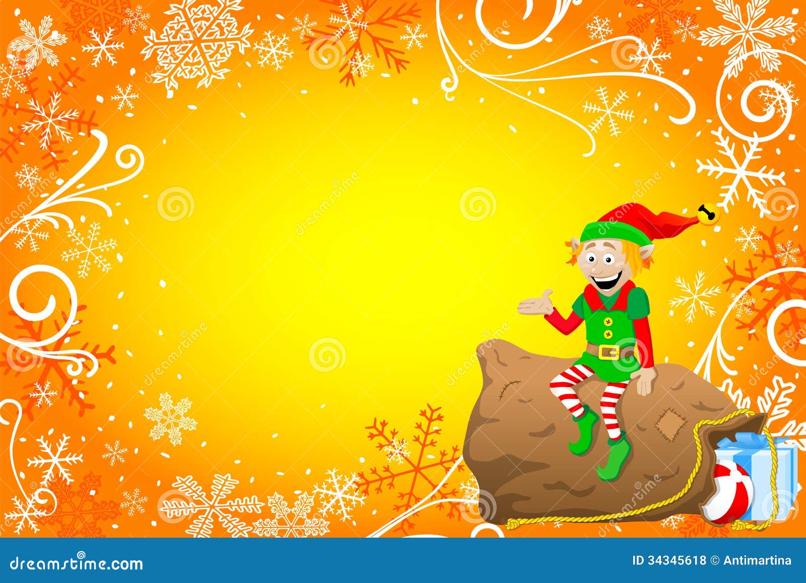 Christmas Background With Elf Royalty Free Stock Photos 