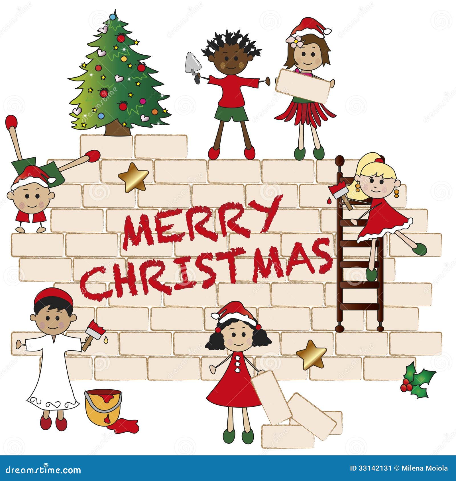 Mẫu Christmas background kindergarten dễ thương và phù hợp cho trẻ em