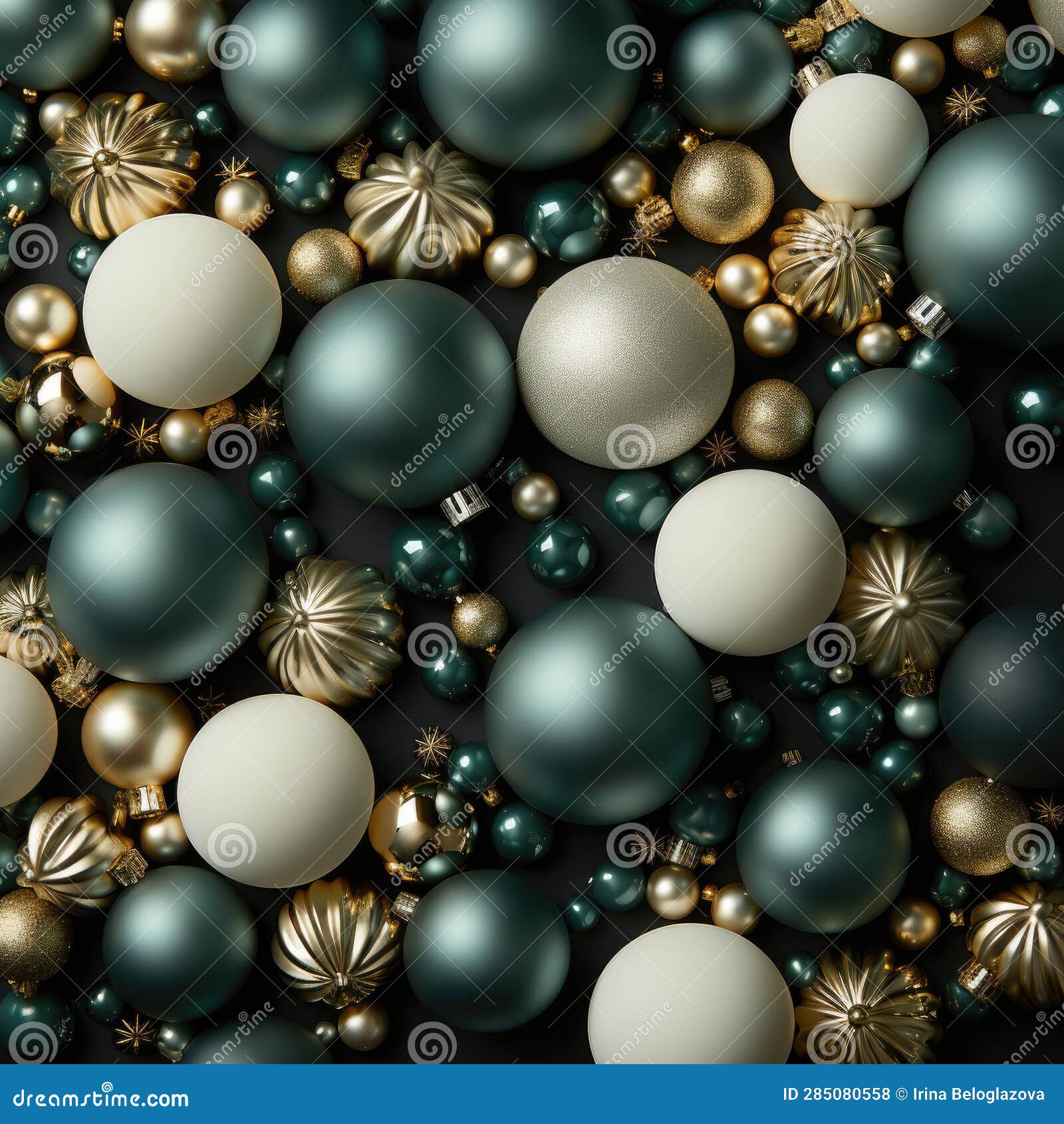 A Christmas Background Made of White and Green with Black As the