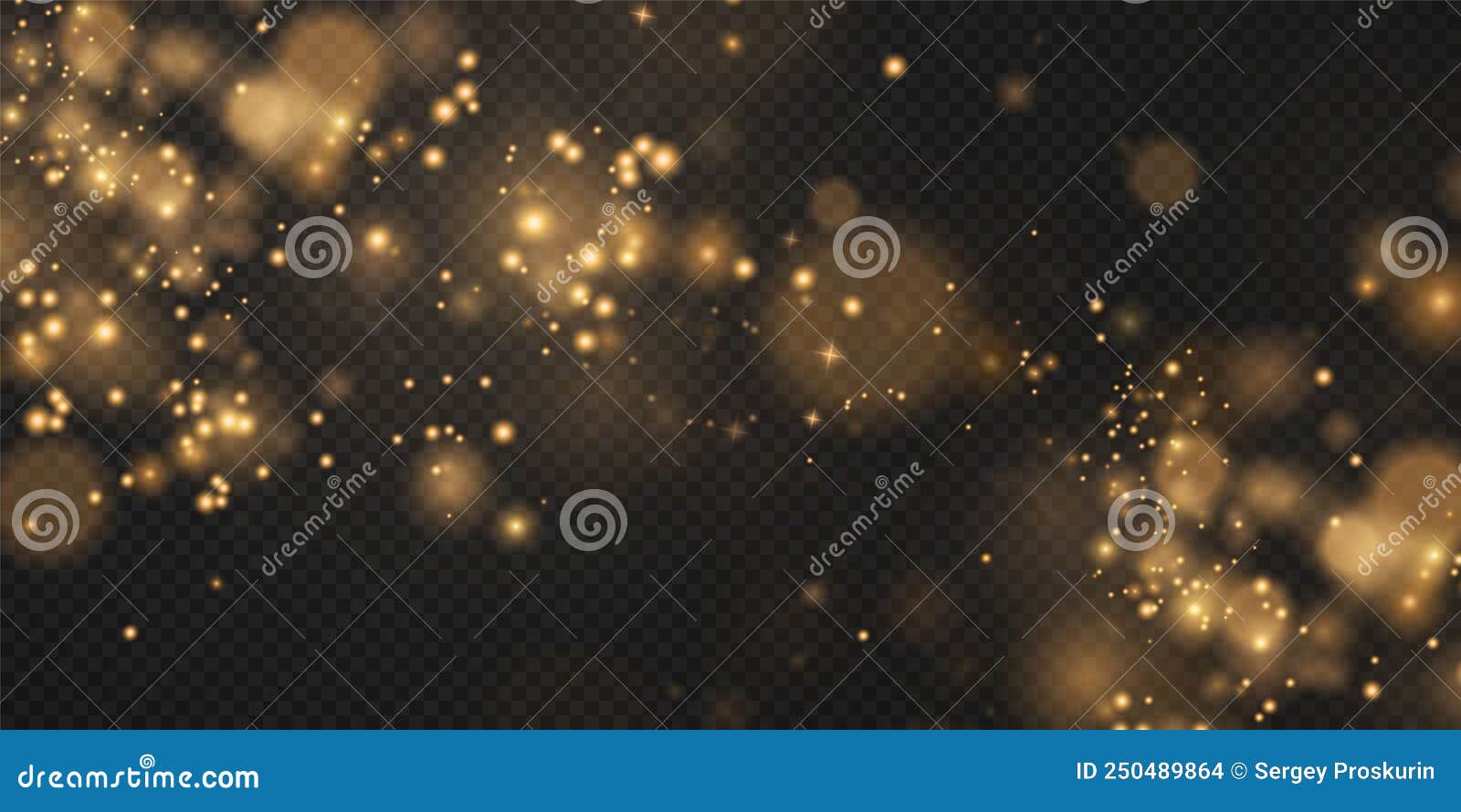 Gold dust with shiny particles Royalty Free Vector Image