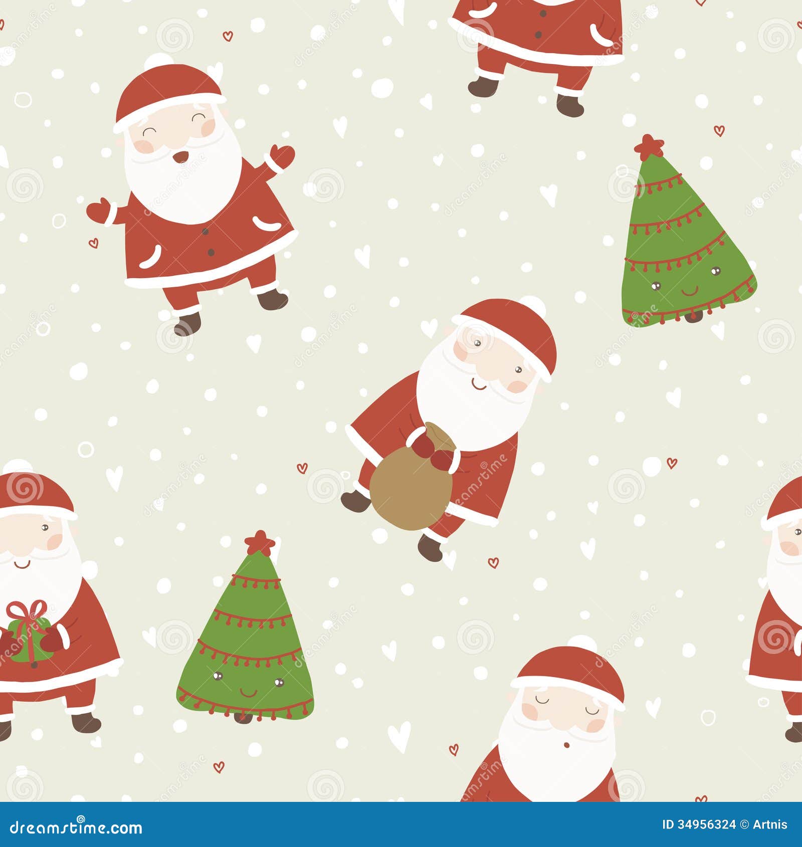 Christmas Background with Santa and Christmas Tree Stock Vector -  Illustration of santa, claus: 34956324