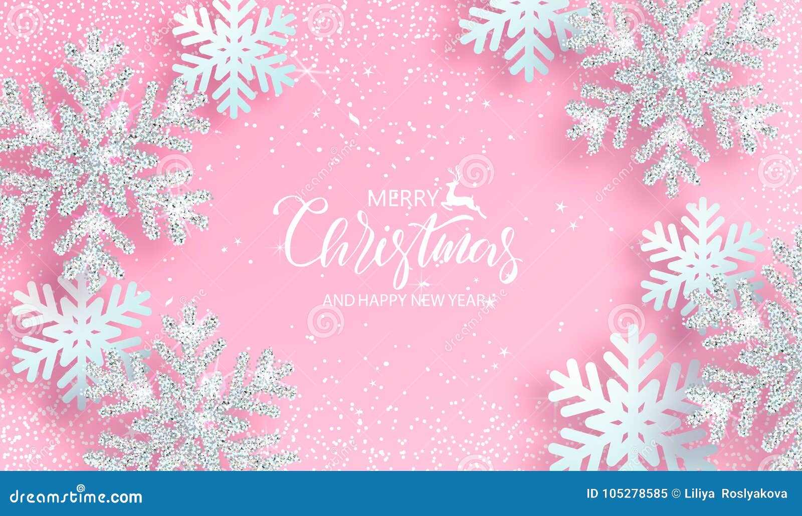 Pink Christmas Background