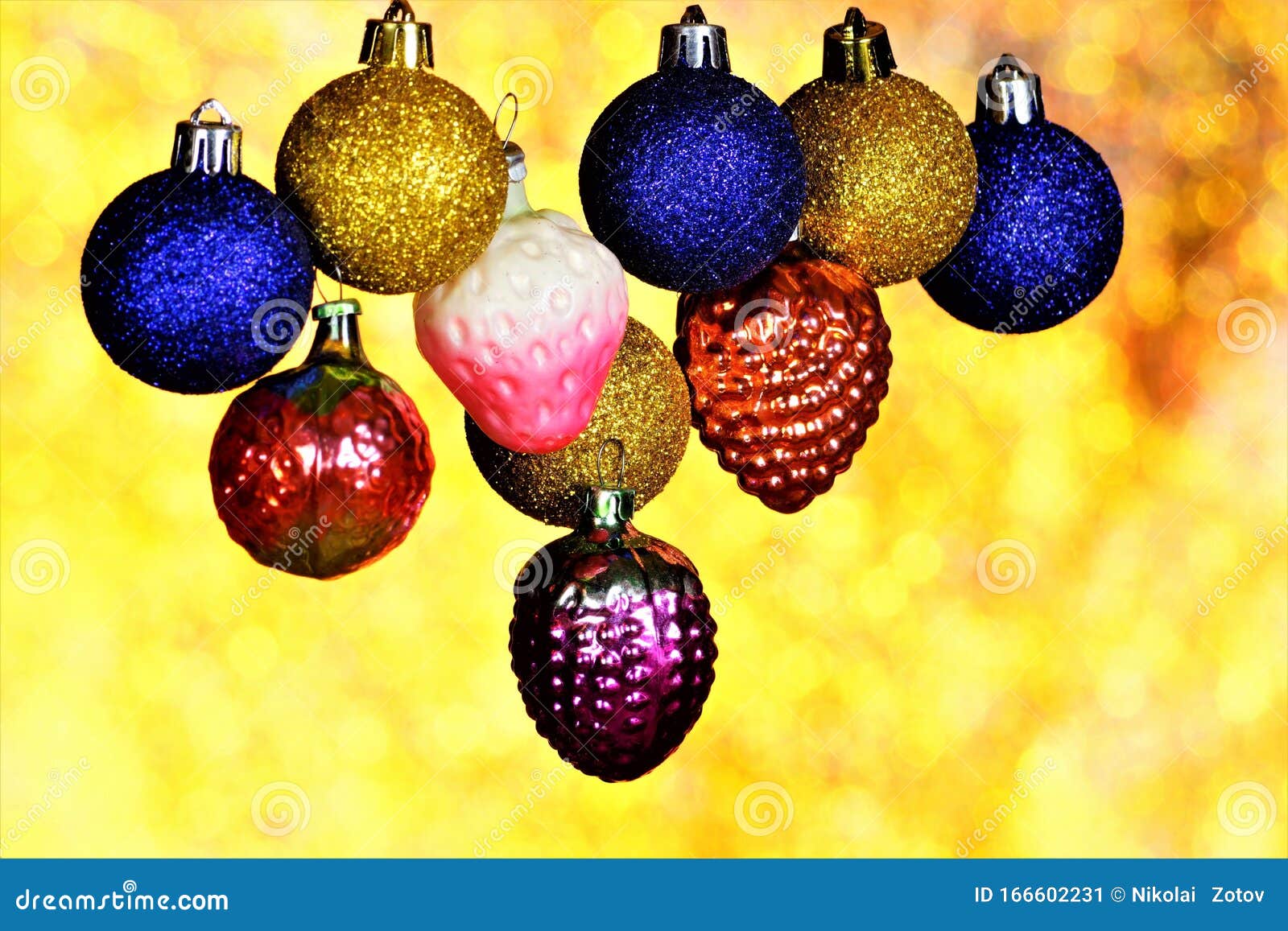 Christmas Background of Toys and Glitter of Bright Rainbow Bokeh Lights ...