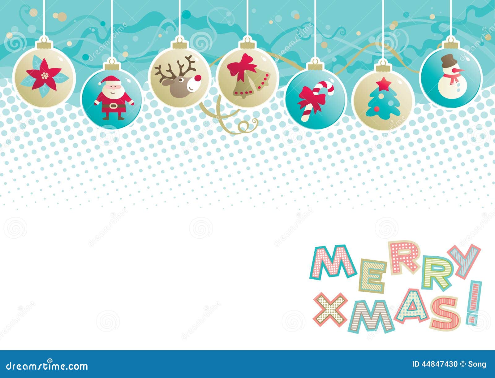 Christmas background stock vector. Illustration of bells - 44847430