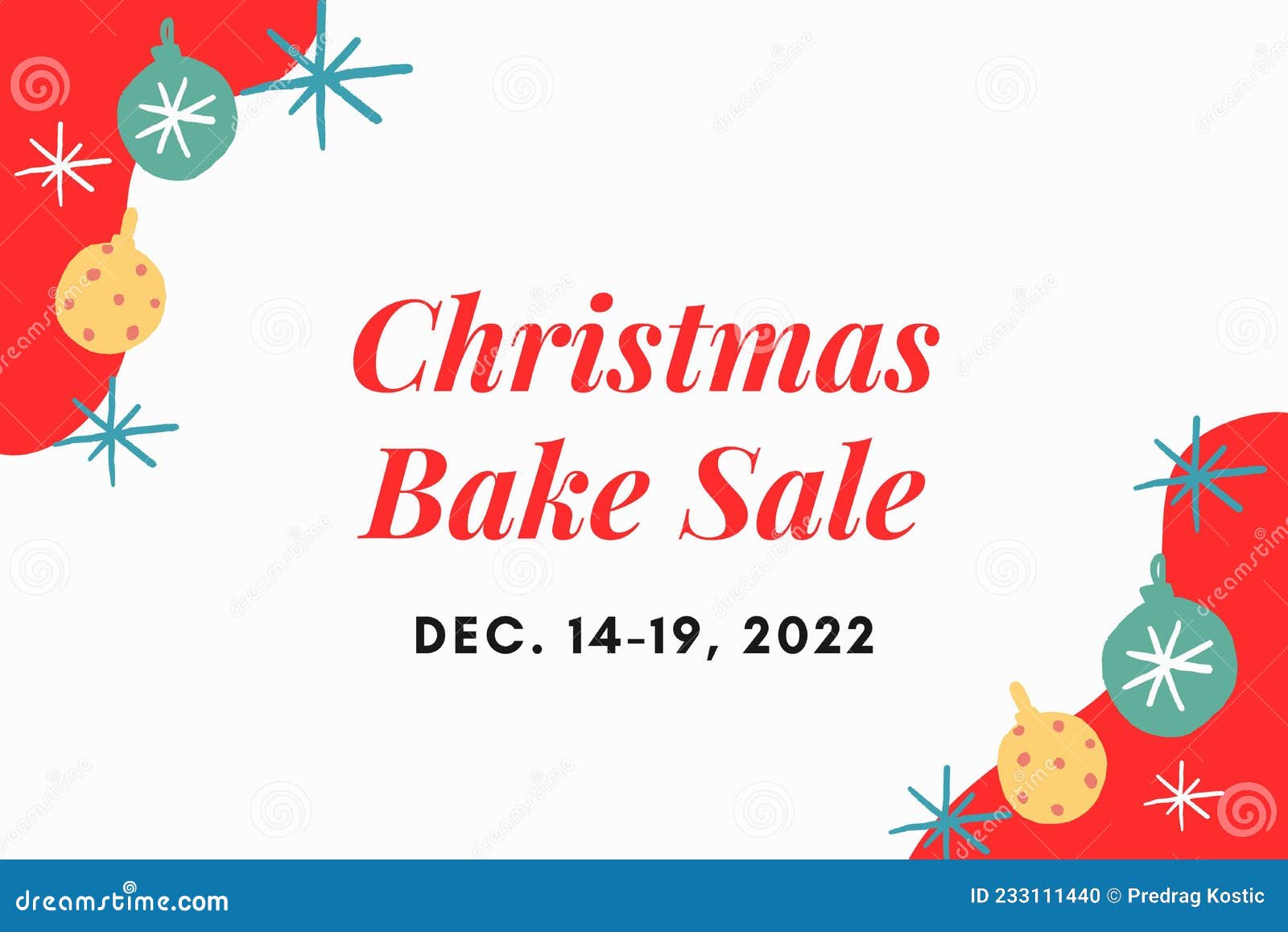 Christmas bake sale stock illustration. Illustration of diagram - 233111440