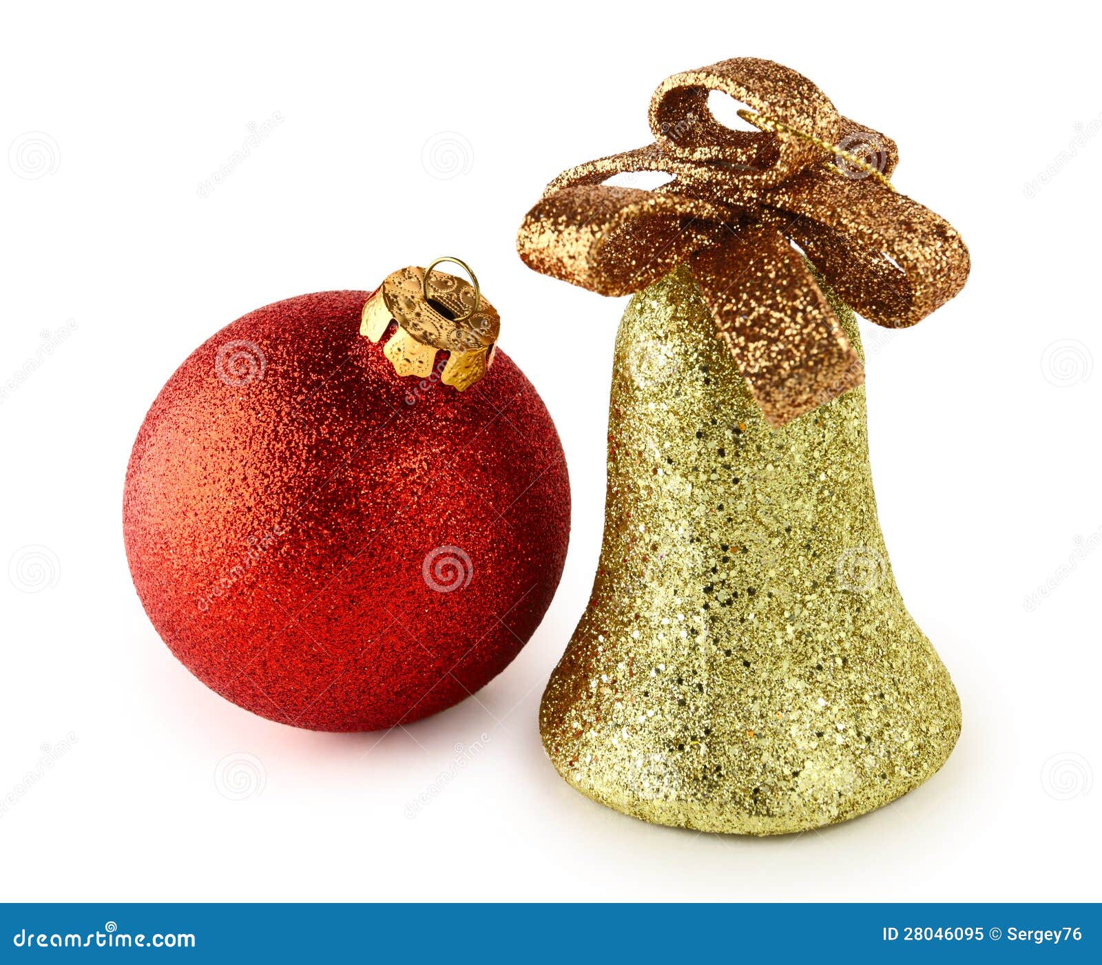 Christmas ball and bell stock image. Image of bright 28046095