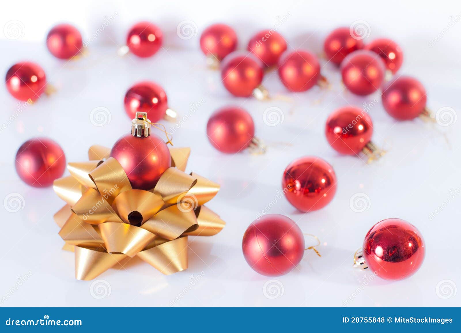 Christmas ball with bow stock photo. Image of ball, decoration 20755848