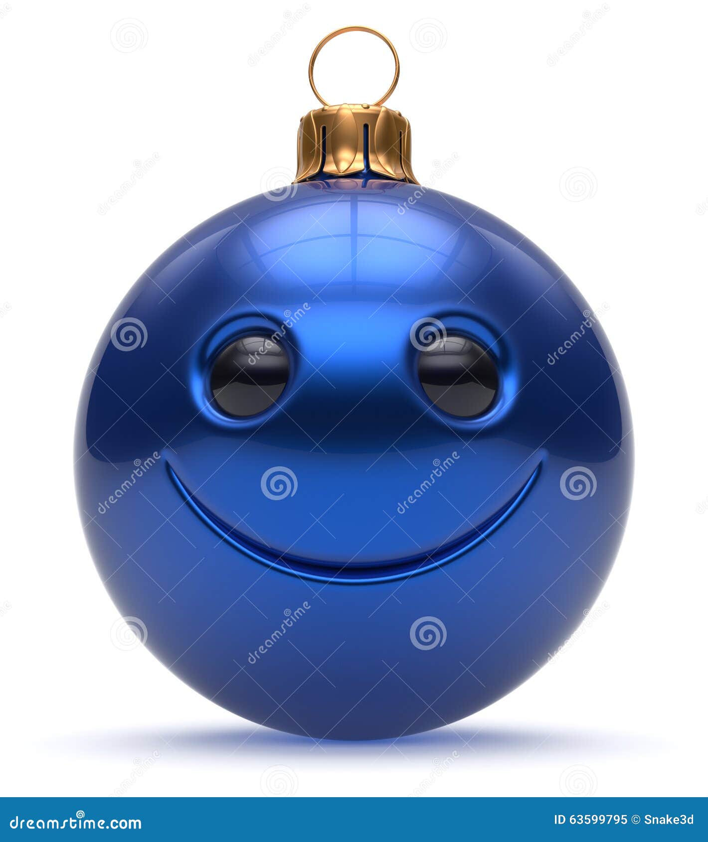 Christmas Ball Emoticon Smiley Face Happy New Year S Eve Stock ...