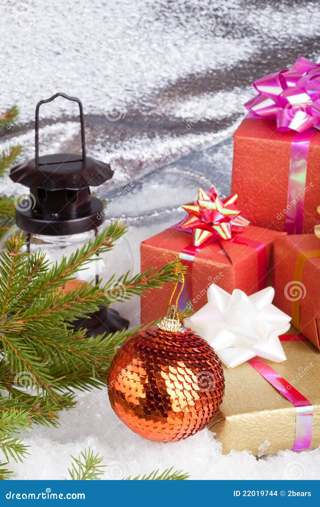 Christmas ball and gifts stock photo. Image of lamp, brightly 22019744