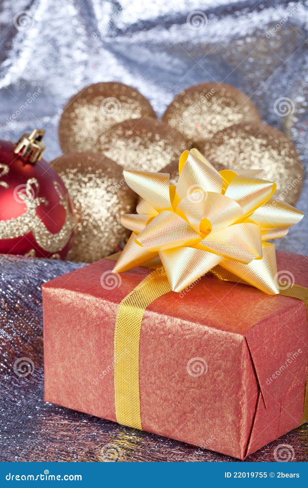 Christmas ball and gifts stock image. Image of object 22019755
