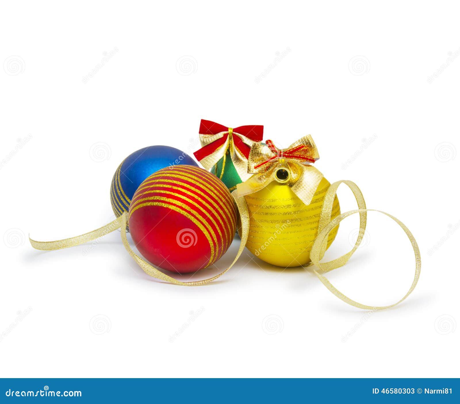 Christmas Ball on White Background Cutout Stock Image - Image of ...