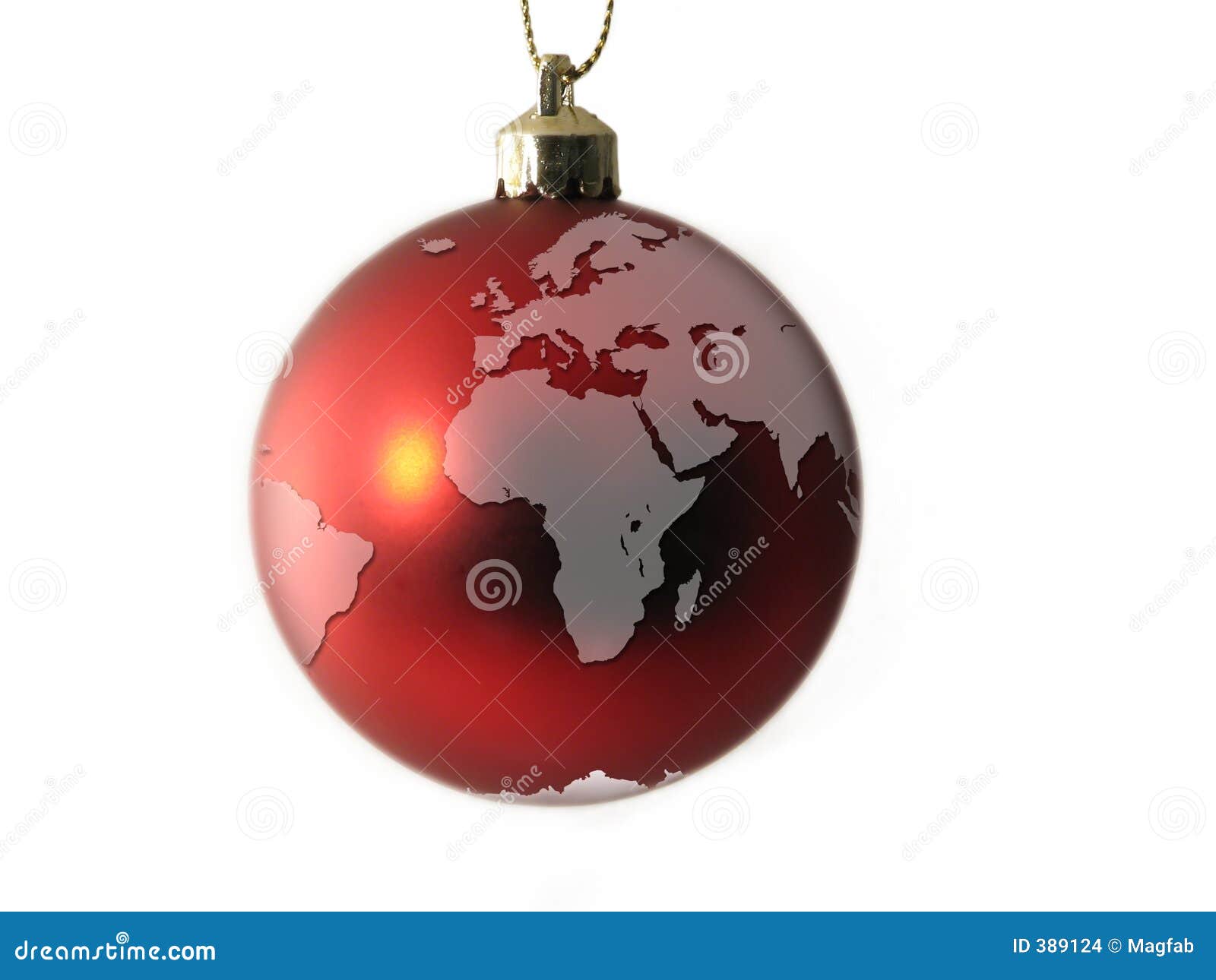 christmas ball - world globe europe and africa