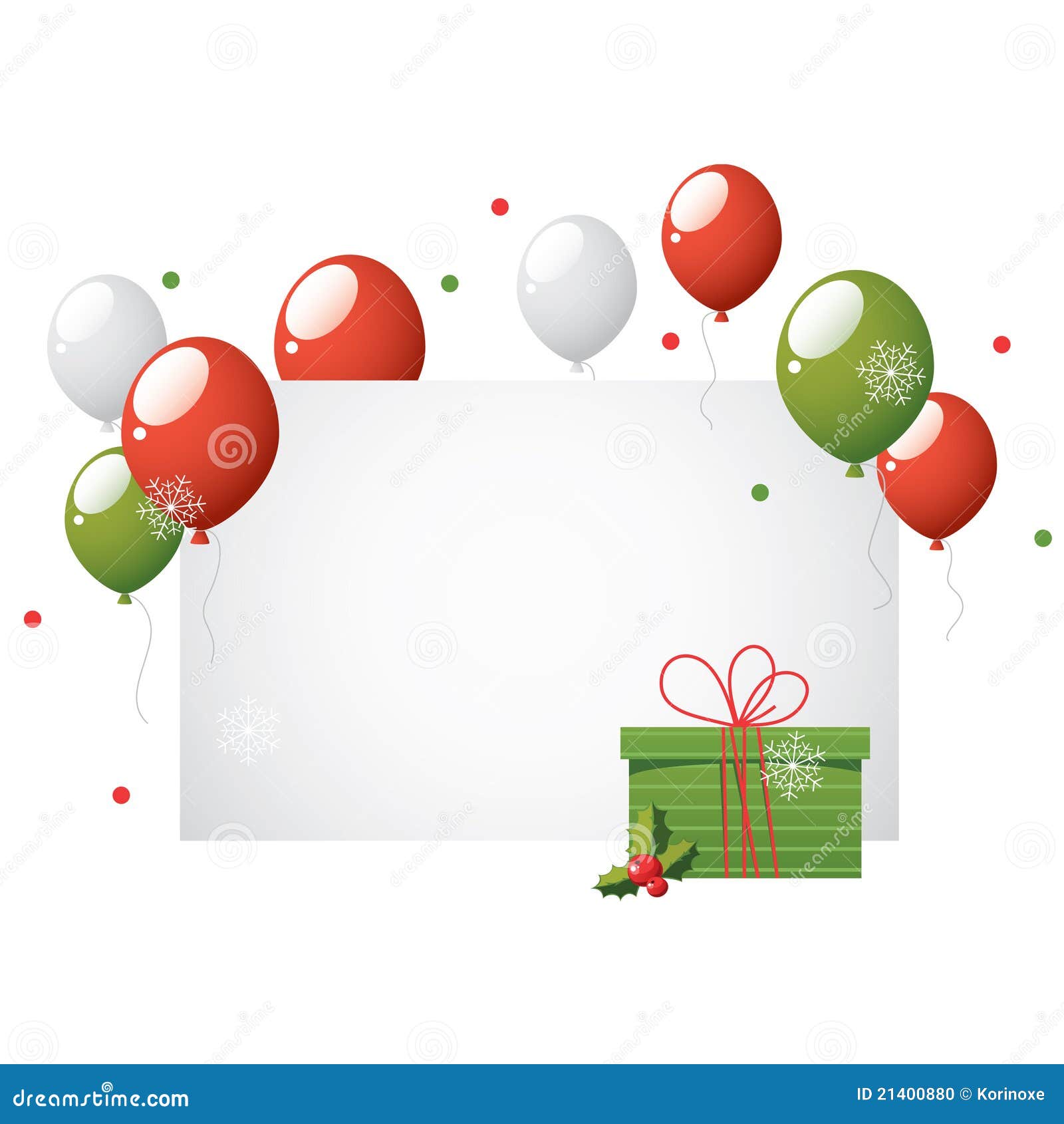 Christmas balloons stock vector. Illustration of holly 21400880